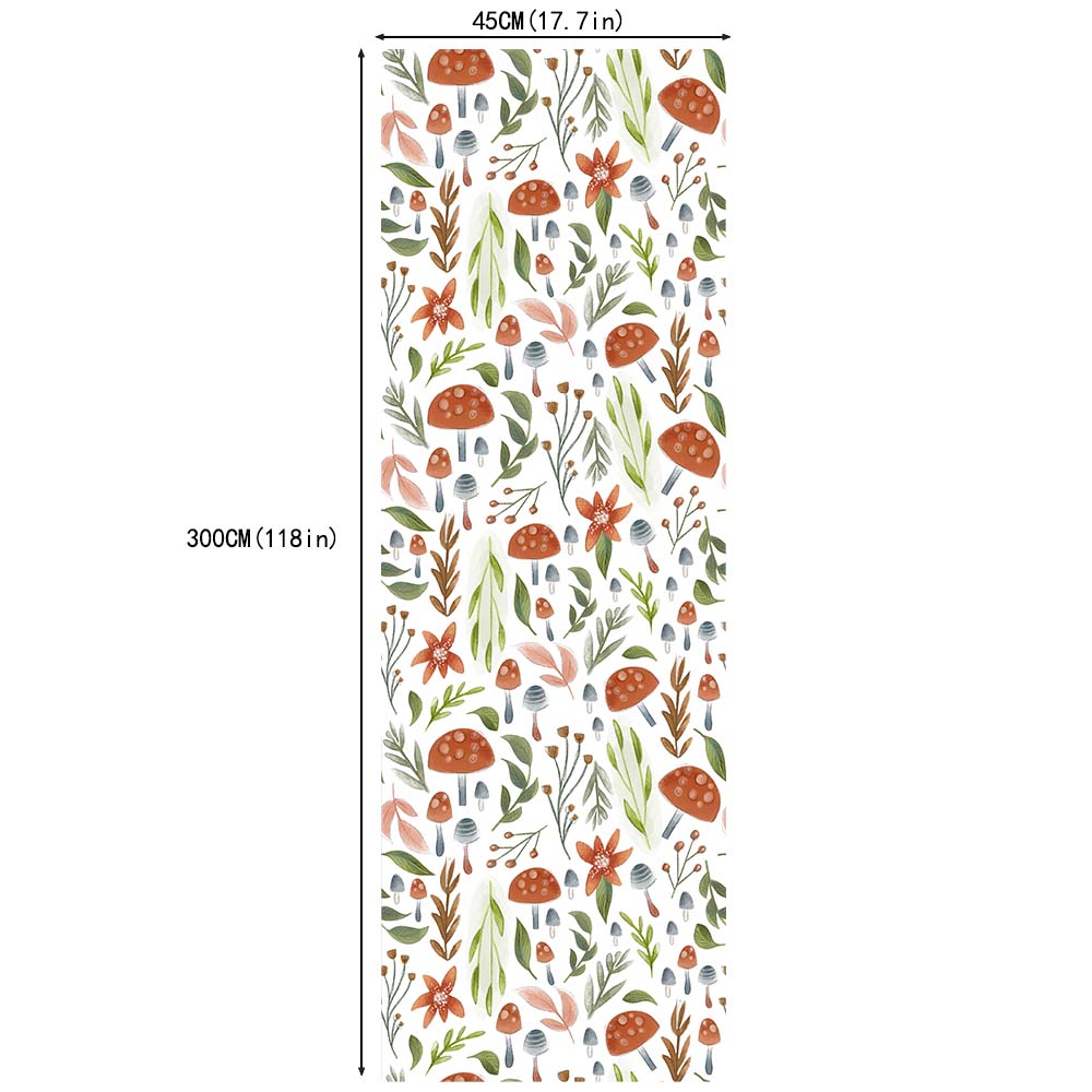 watercolor mushroom peel and stick wallpaper、whimsical forest botanical wallpaper、nursery mushroom removable wallpaper、boho woodland peel and stick wallpaper