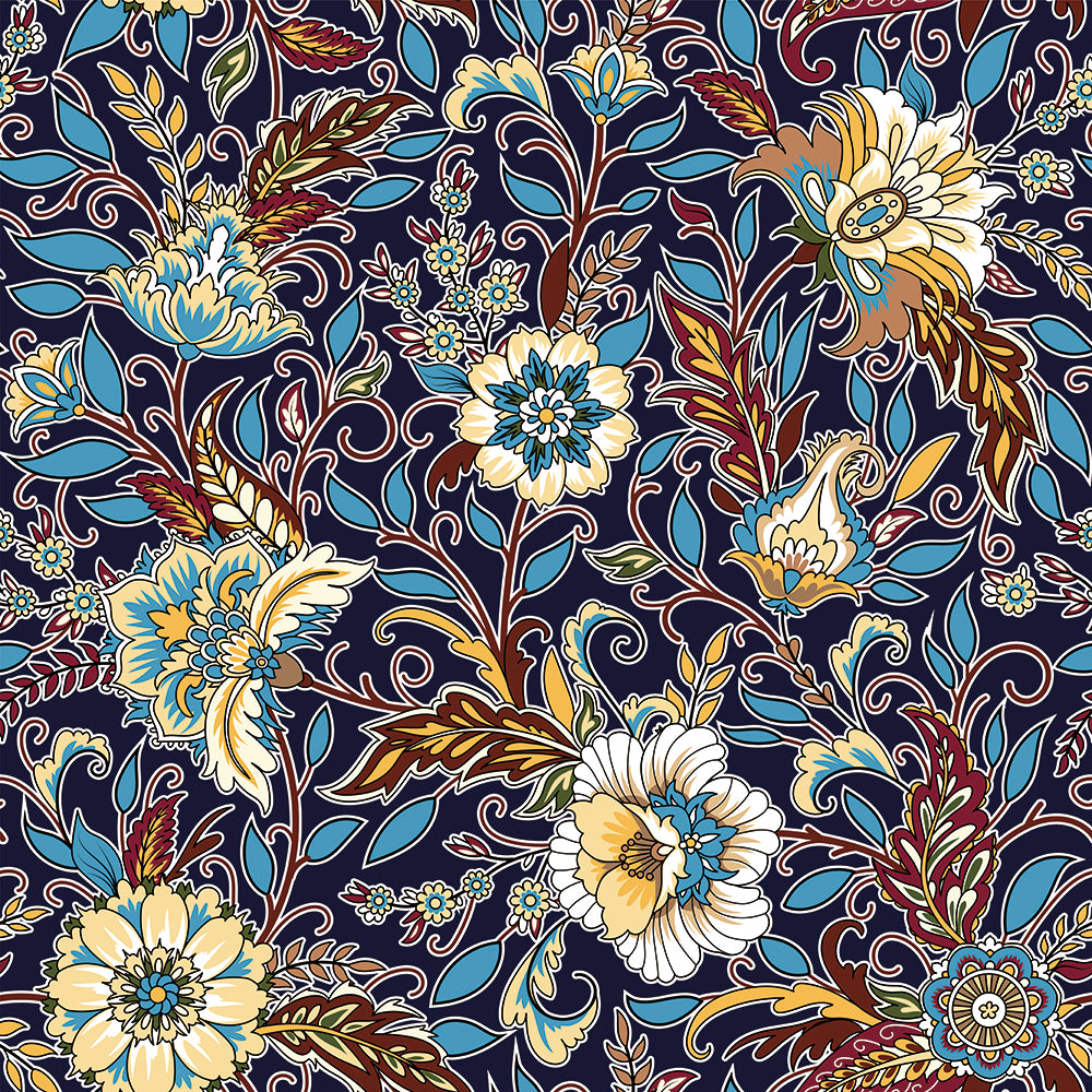 HaokHome Peel and Stick Wallpaper – Vintage Baroque Floral Pattern Removable Self Adhesive Wallpaper for Accent Wall or Living Room