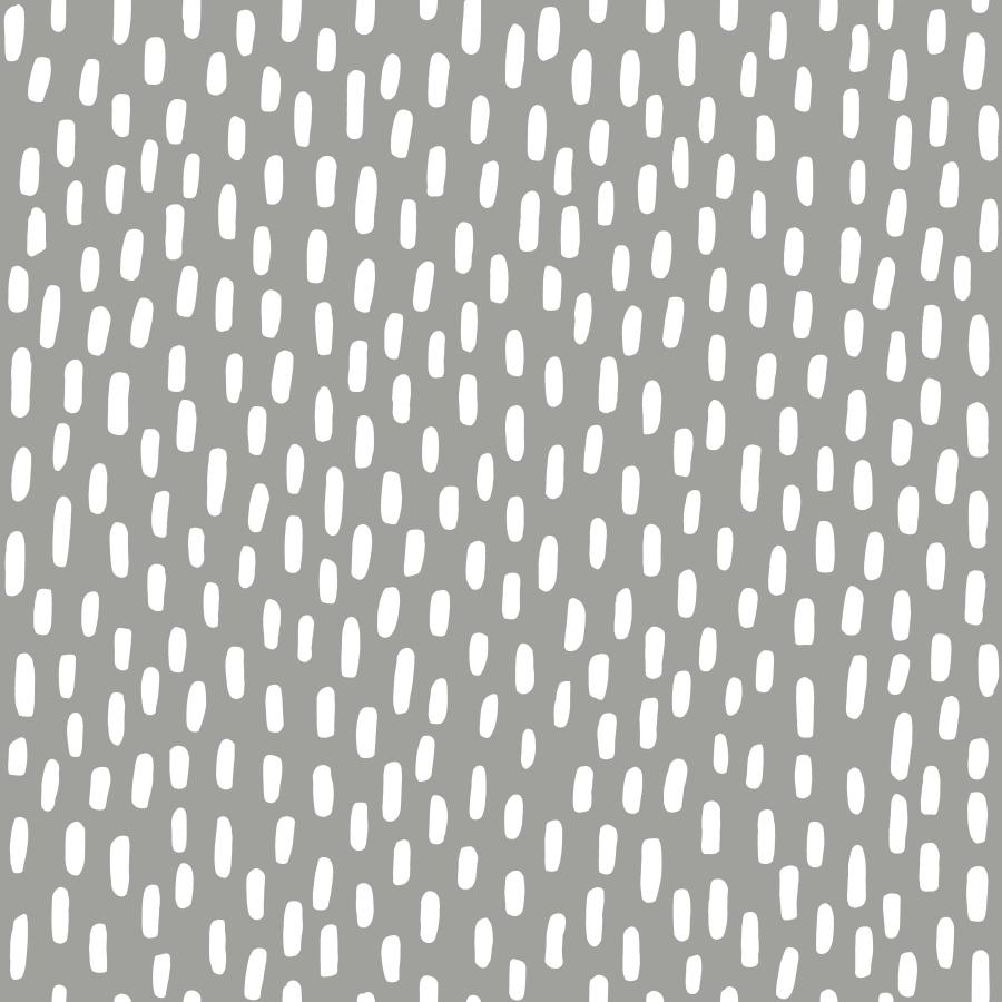 Grey White Brush Dot Wallpaper – Neutral Scandinavian Minimalist Print