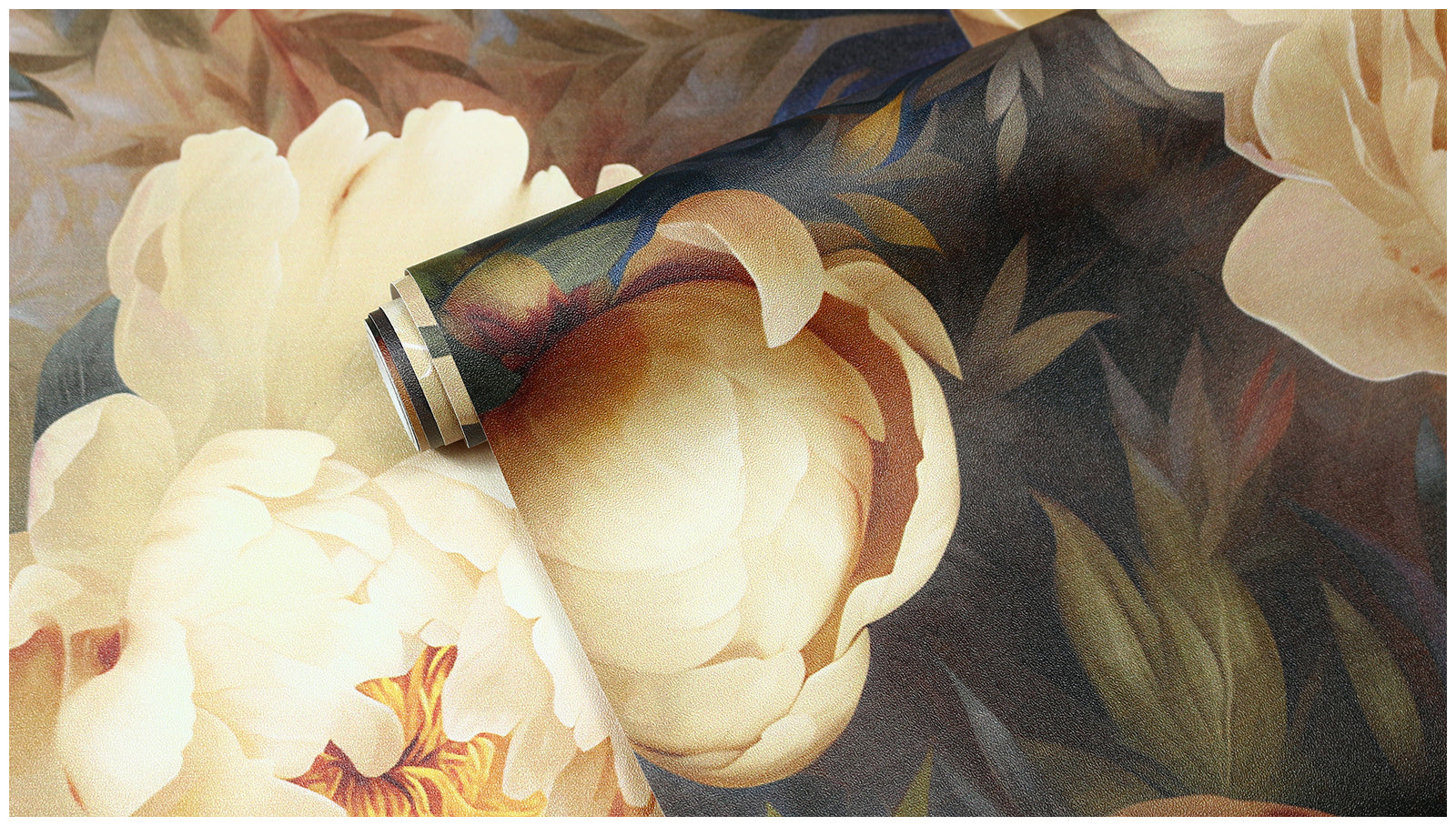 HAOKHOME 93435 Vintage Peel and Stick Wallpaper Floral Wall Paper Removable Boho for Bedroom Blue/Cream Contact Paper