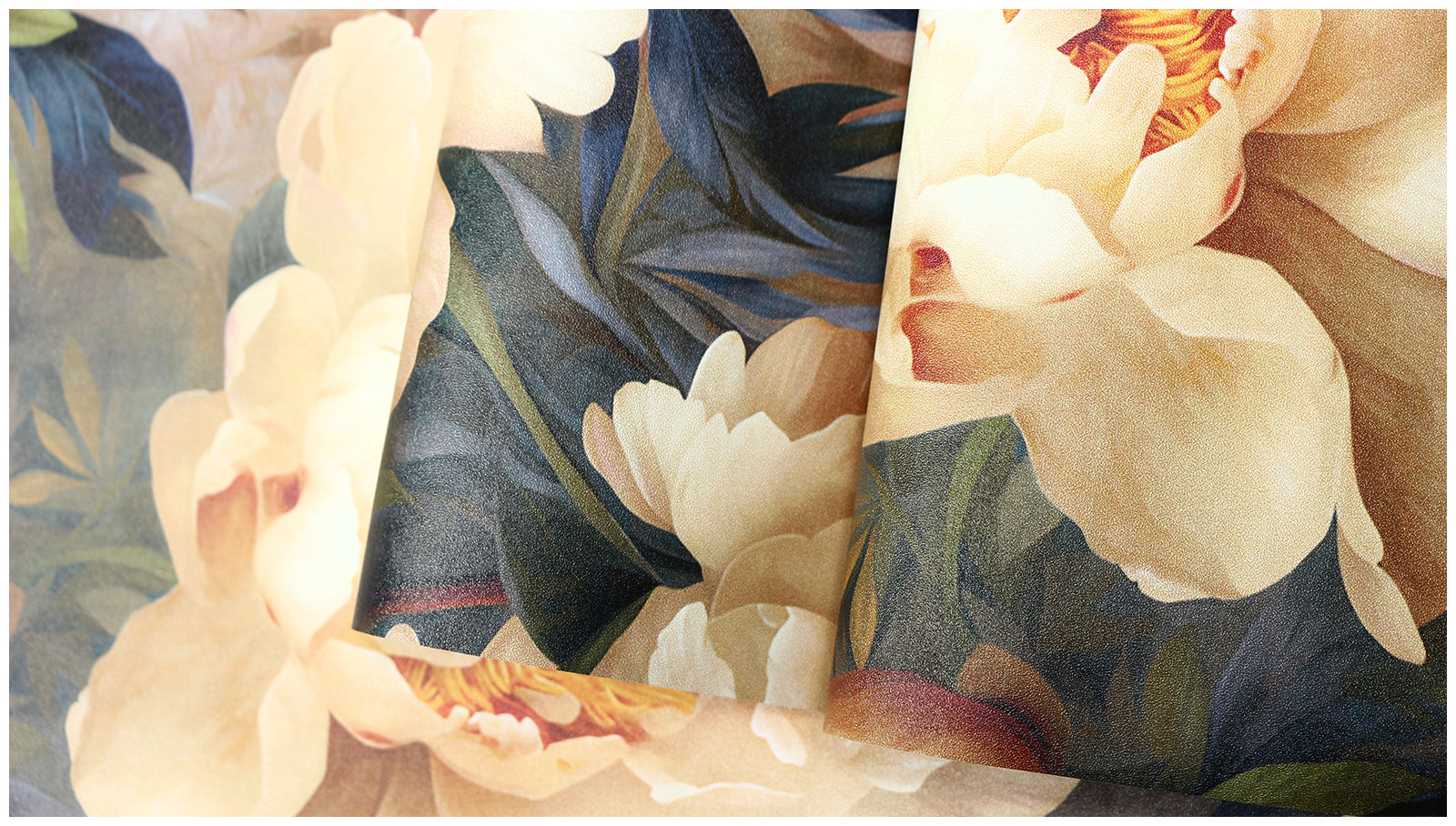 HAOKHOME 93435 Vintage Peel and Stick Wallpaper Floral Wall Paper Removable Boho for Bedroom Blue/Cream Contact Paper