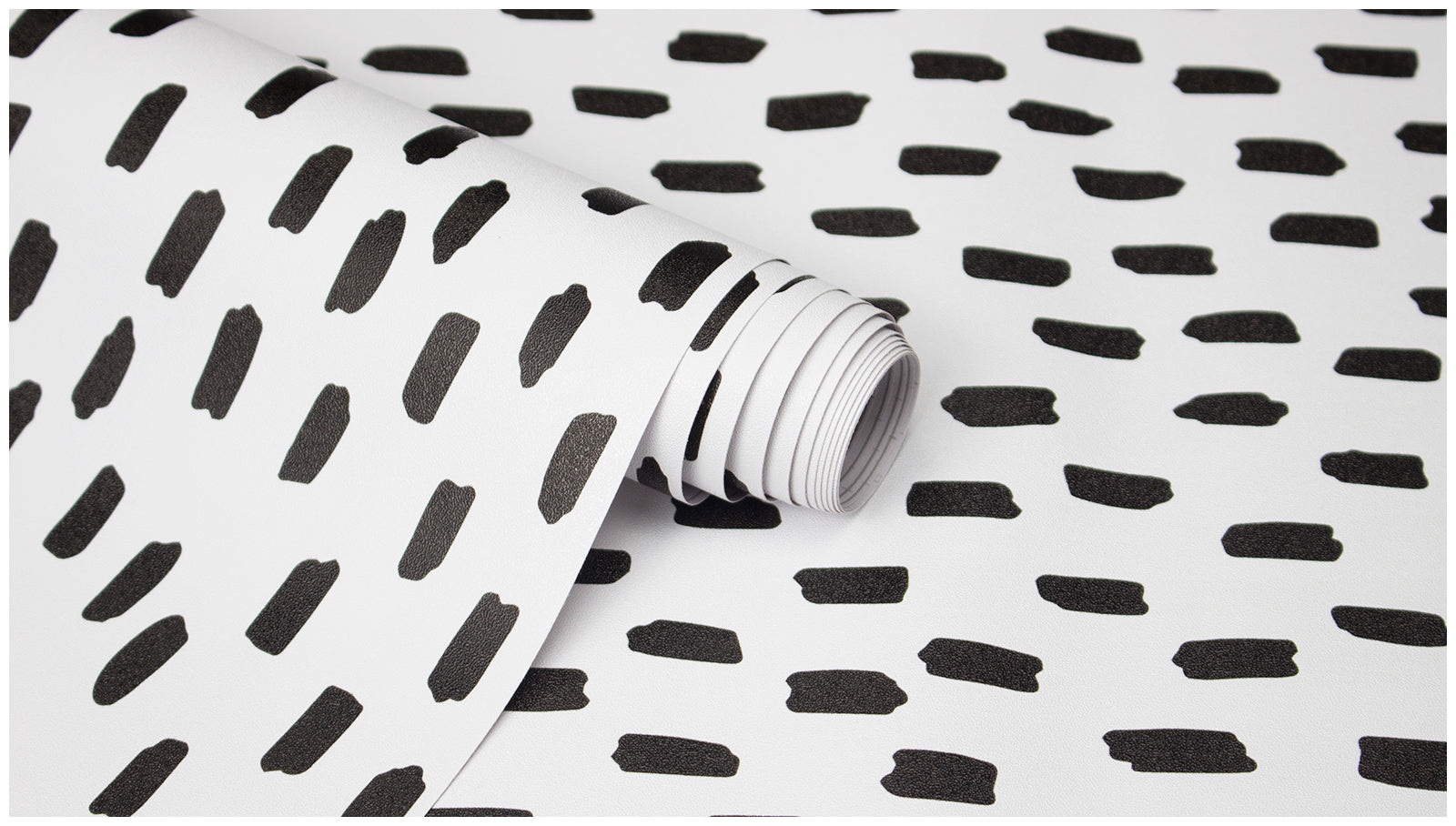 HAOKHOME Black Peel and Stick Wallpaper Modern Dots Wall Paper Removable for Bathroom Black/White Contact Paper