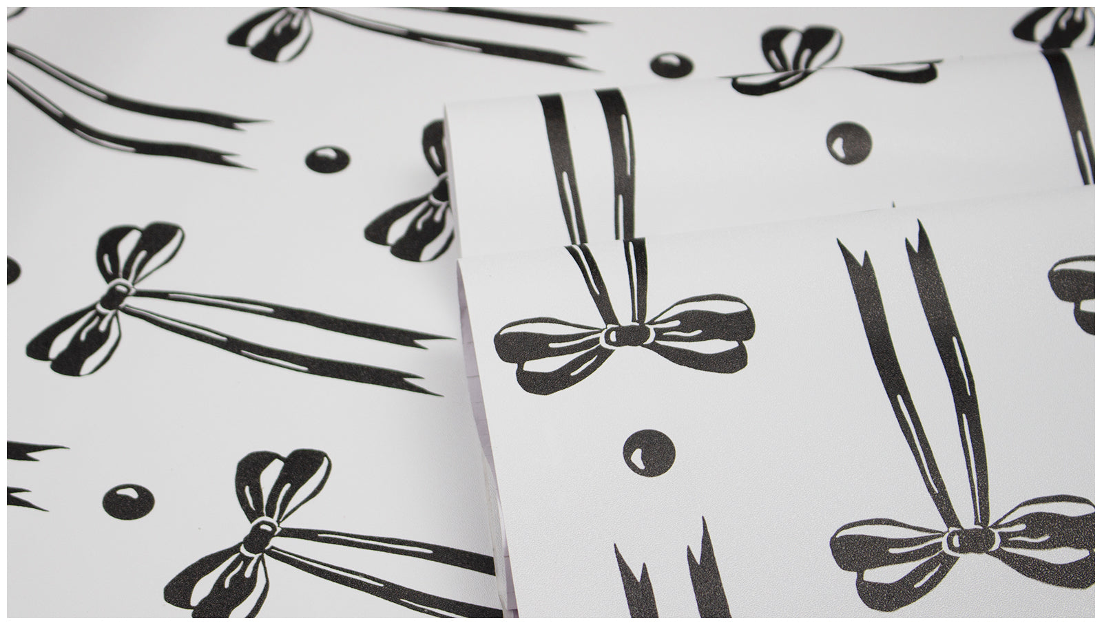 HAOKHOME_Black_Wall_Paper_Peel_and_Stick_Modern_Bow_Ties_Wallpaper_Removable_for_Nursery