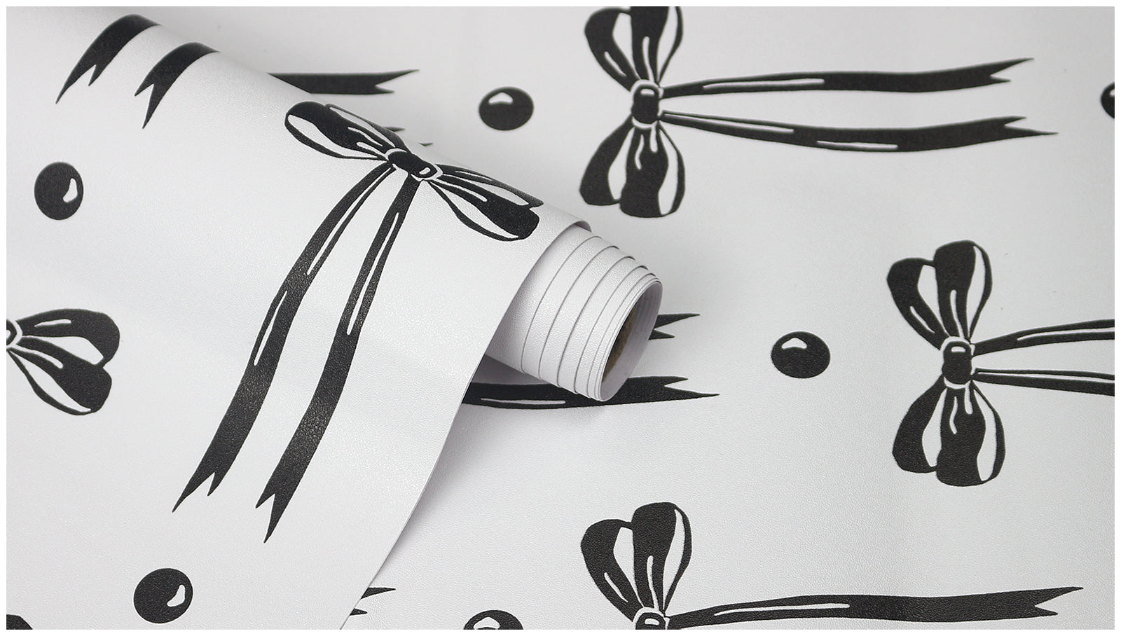 HAOKHOME_Black_Wall_Paper_Peel_and_Stick_Modern_Bow_Ties_Wallpaper_Removable_for_Nursery