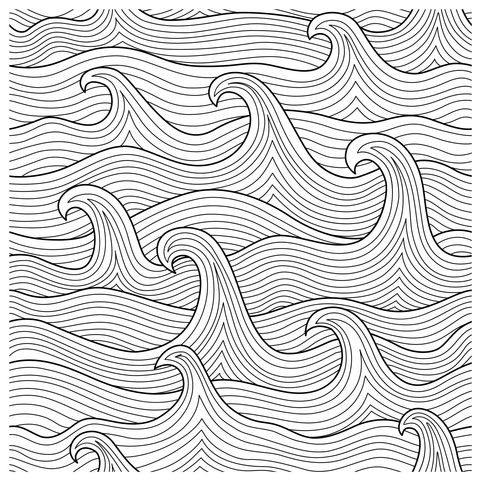 HAOKHOME Coastal Peel and Stick Wallpaper Modern Wave Wall Paper Removable for Bathroom Black/White Contact Paper