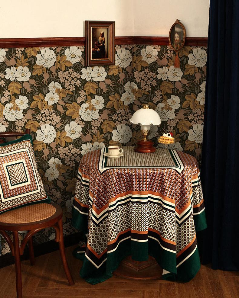 HaokHome 93275 HaokHome 93275 Vintage Floral Peel and Stick Wallpaper – Beige & Brown Botanical Pattern