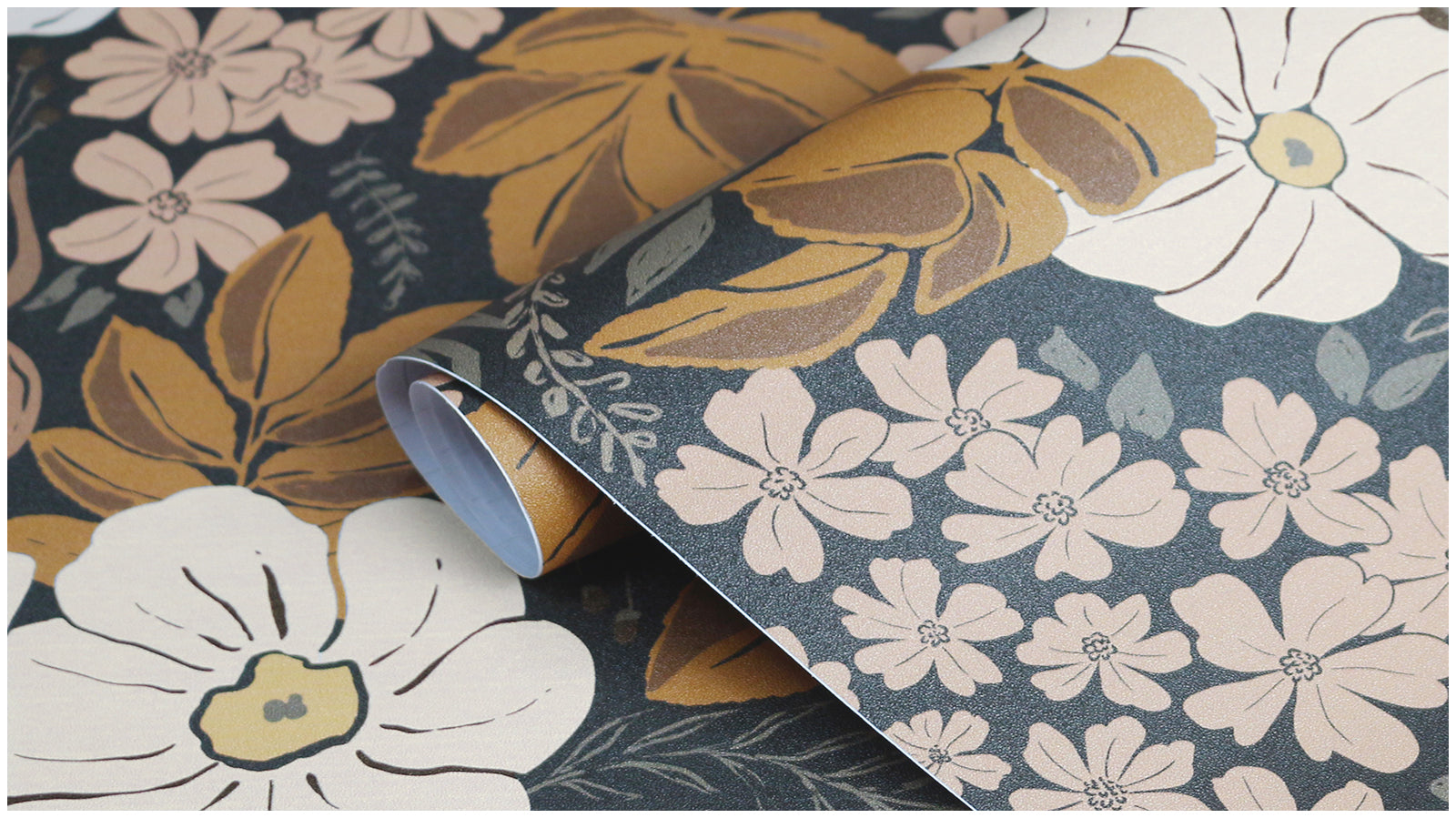 HaokHome 93275 HaokHome 93275 Vintage Floral Peel and Stick Wallpaper – Beige & Brown Botanical Pattern