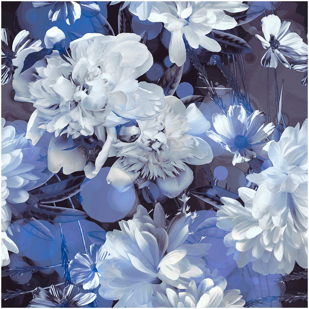 blue and grey flower wallpaper