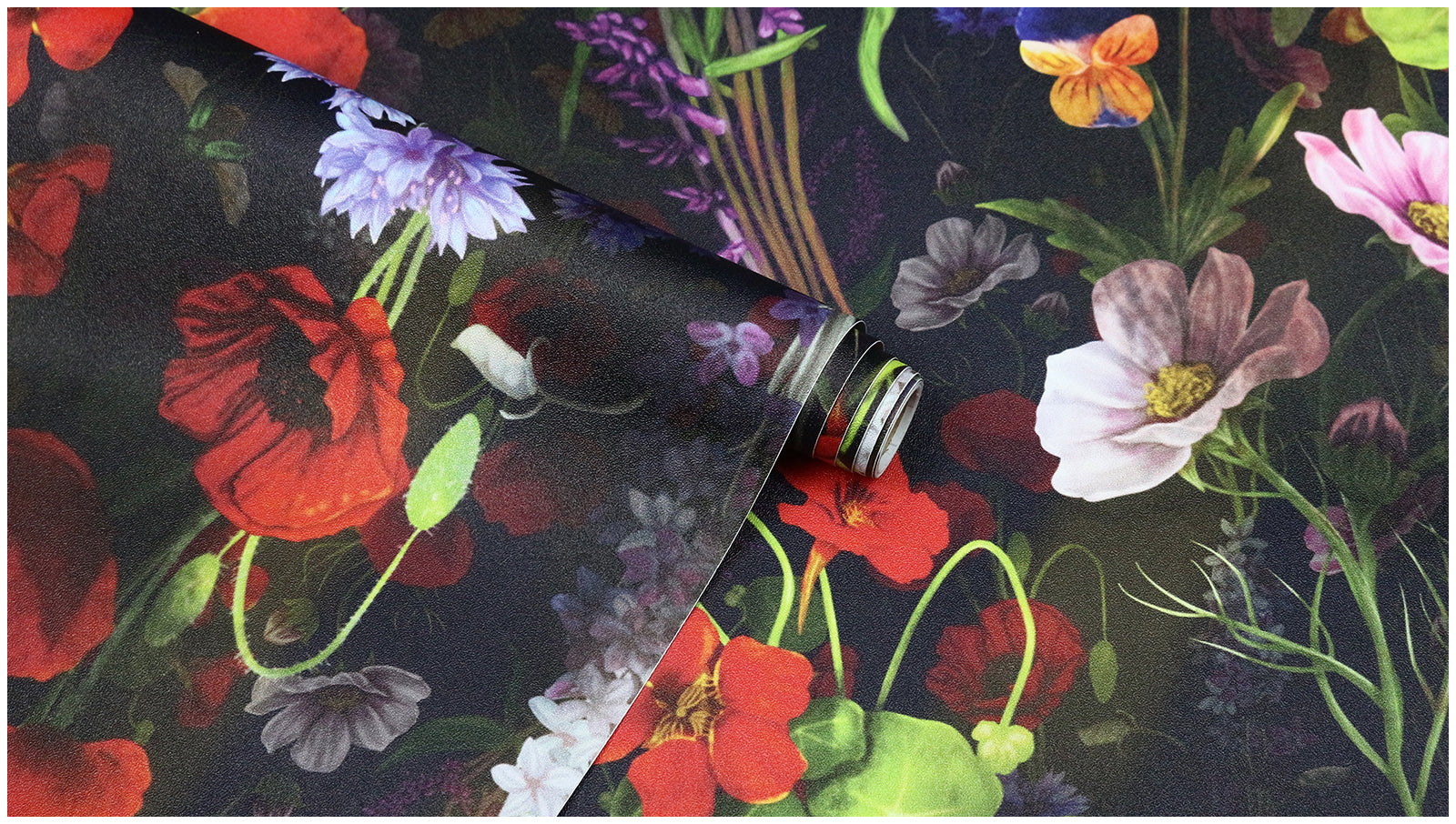 HaokHome Bold Botanical Dark Floral Wallpaper Vintage Elegance for Your Home