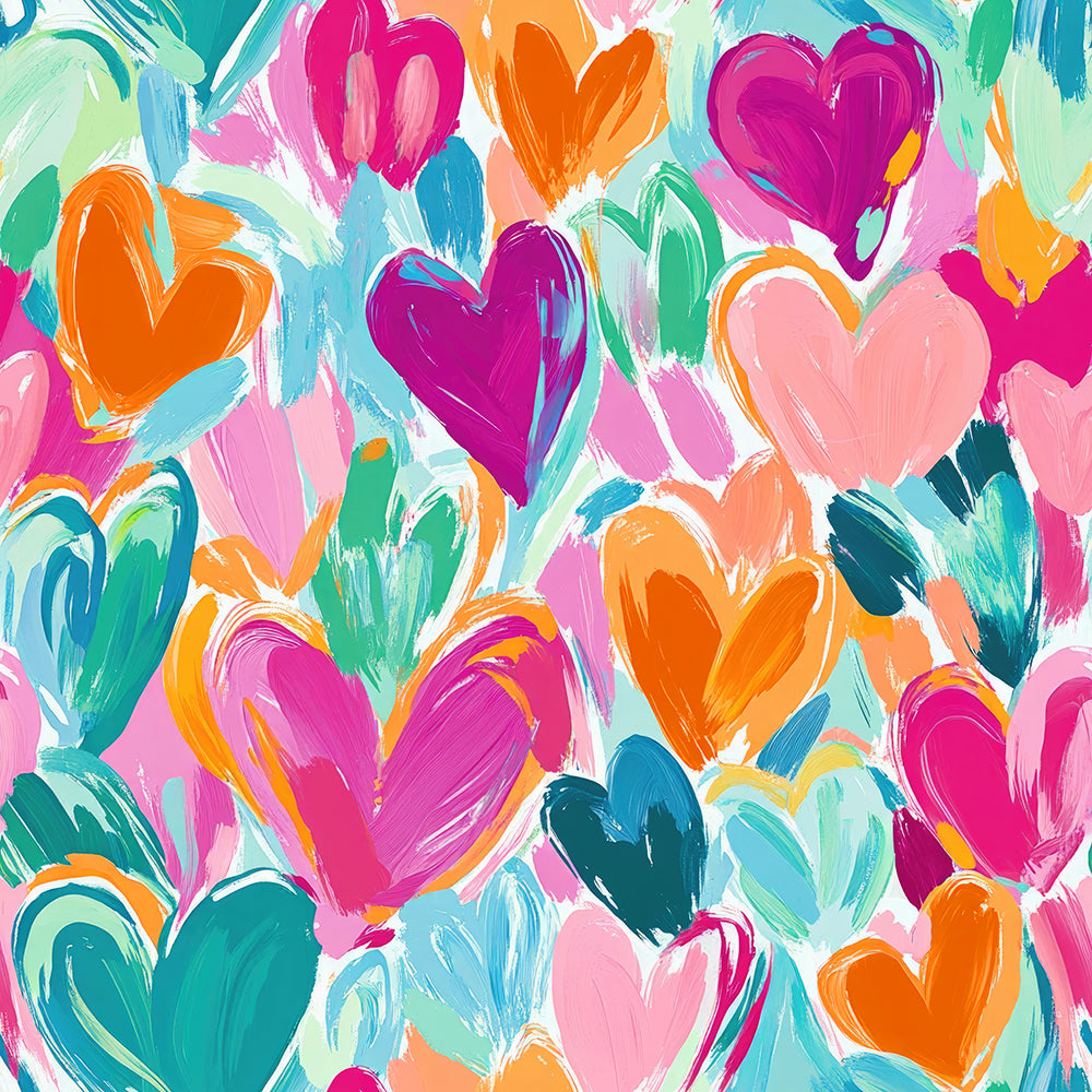 HaokHome Colorful Abstract Heart Art Wallpaper