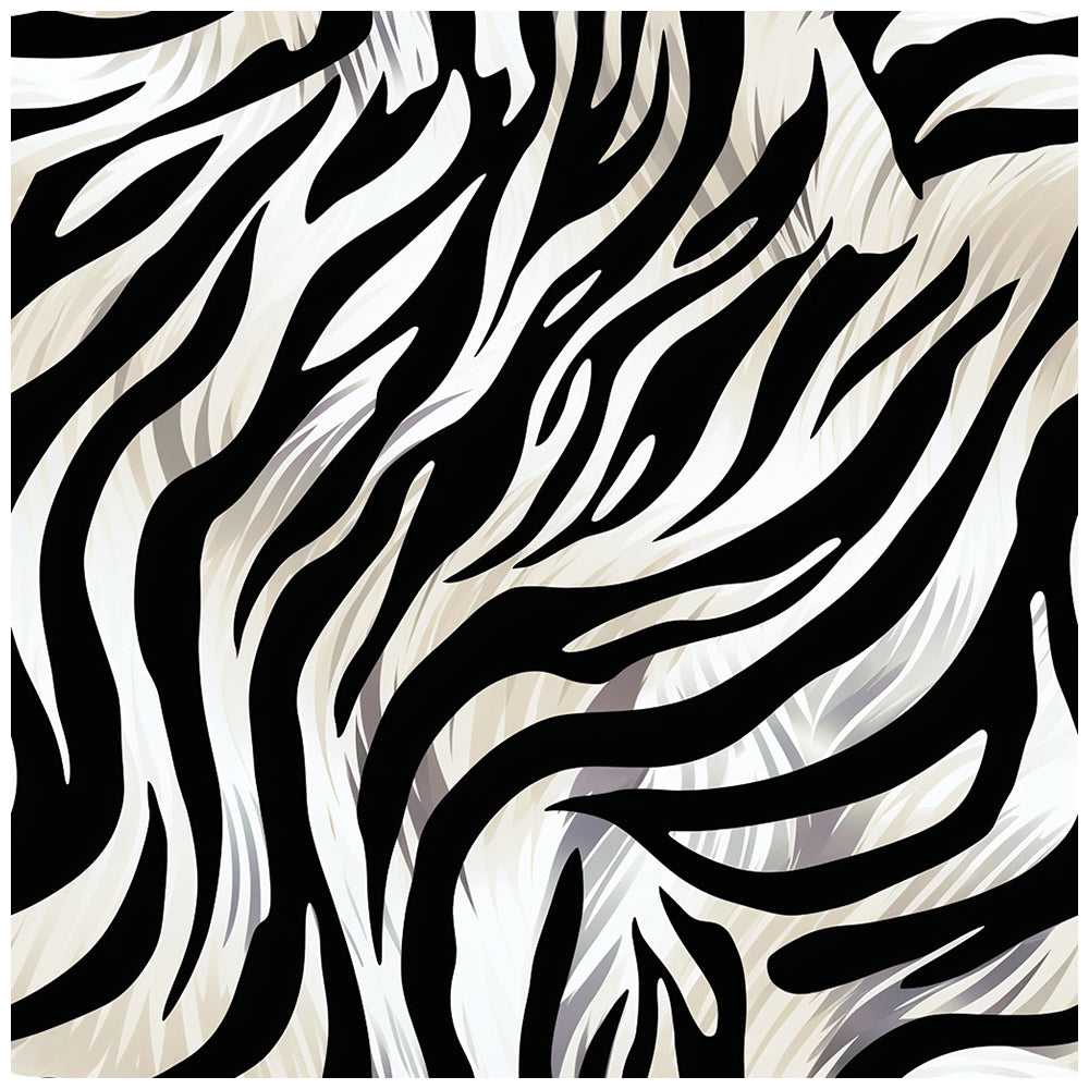 HaokHome Elegant Zebra Print Wallpaper Modern Black and White Stripes with Subtle Shading