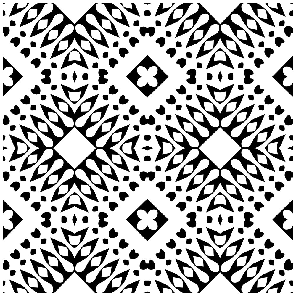 HaokHome Modern Black and White Floral Geometric Wallpaper Bold and Stylish Monochrome Design