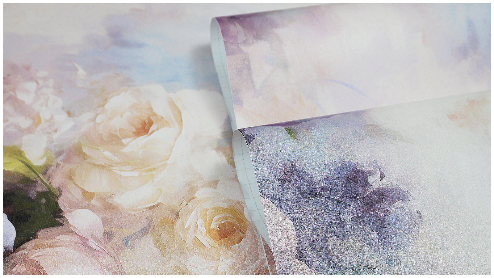 HaokHome Pastel Floral Oil Painting Wallpaper Romantic and Elegant Wall Art