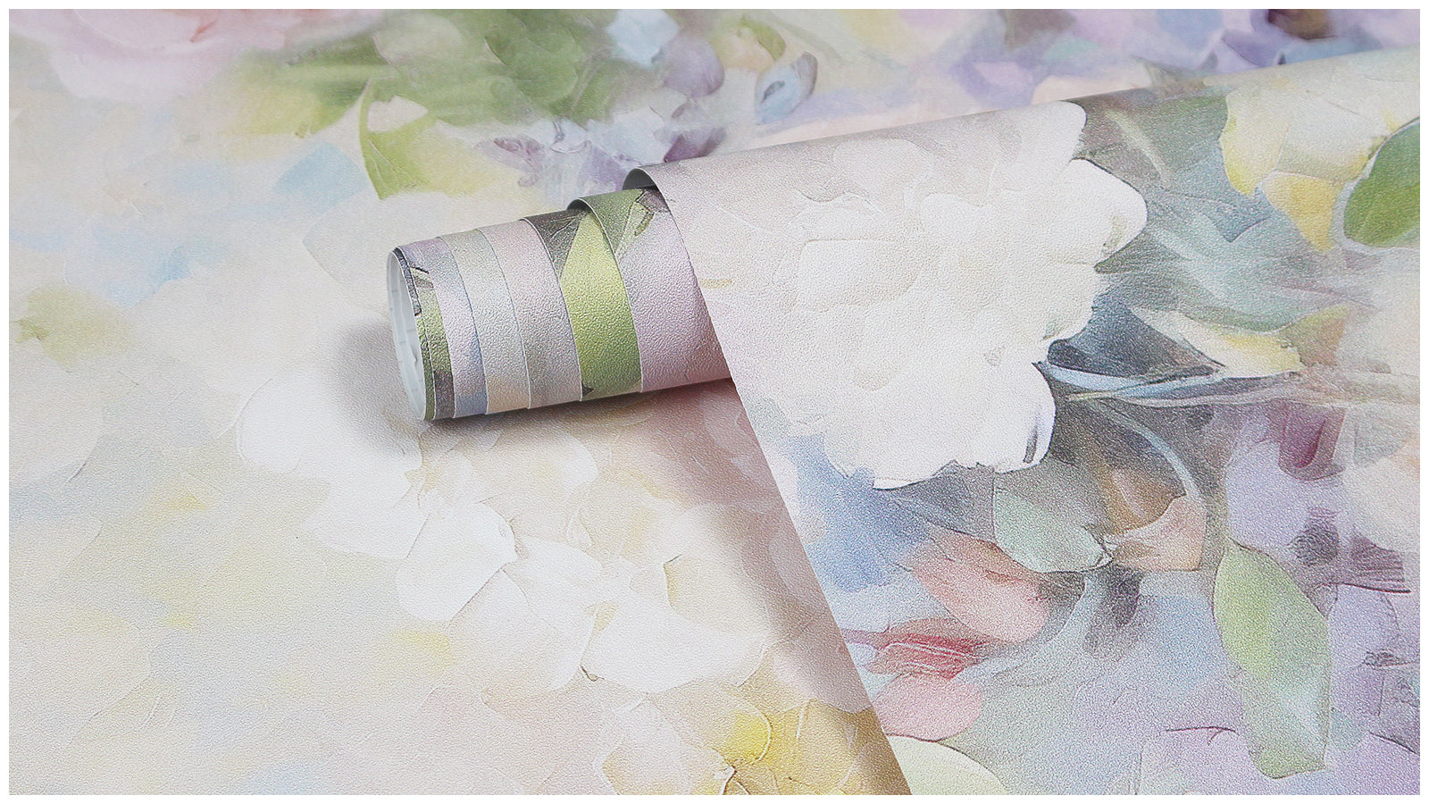 HaokHome Pastel Floral Oil Painting Wallpaper Romantic and Elegant Wall Art