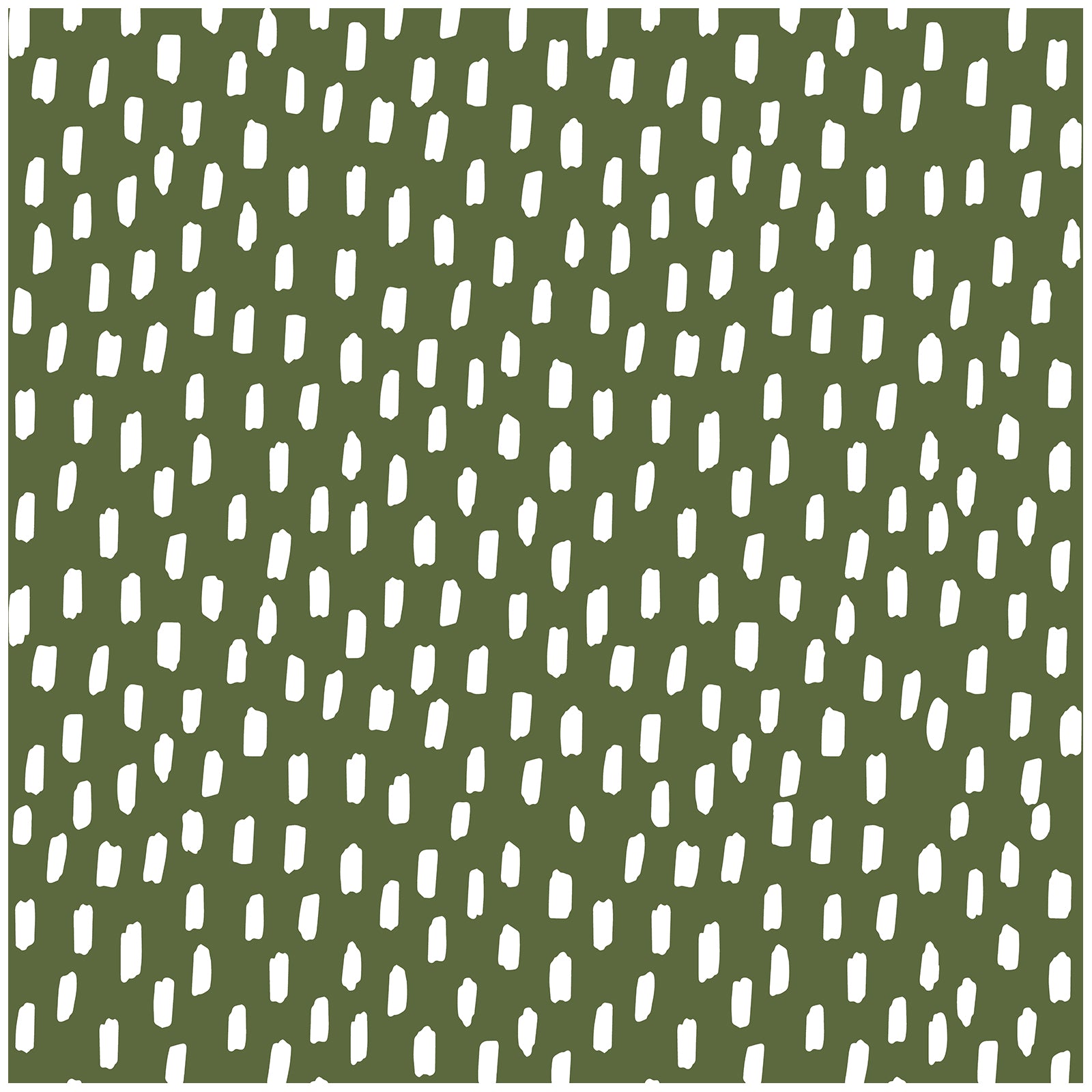 HaokHome Peel and Stick Wallpaper Olive Green Hand Drawn White Dash Dot Wall Mural Removable Self Adhesive Minimalist Neutral Wallpaper