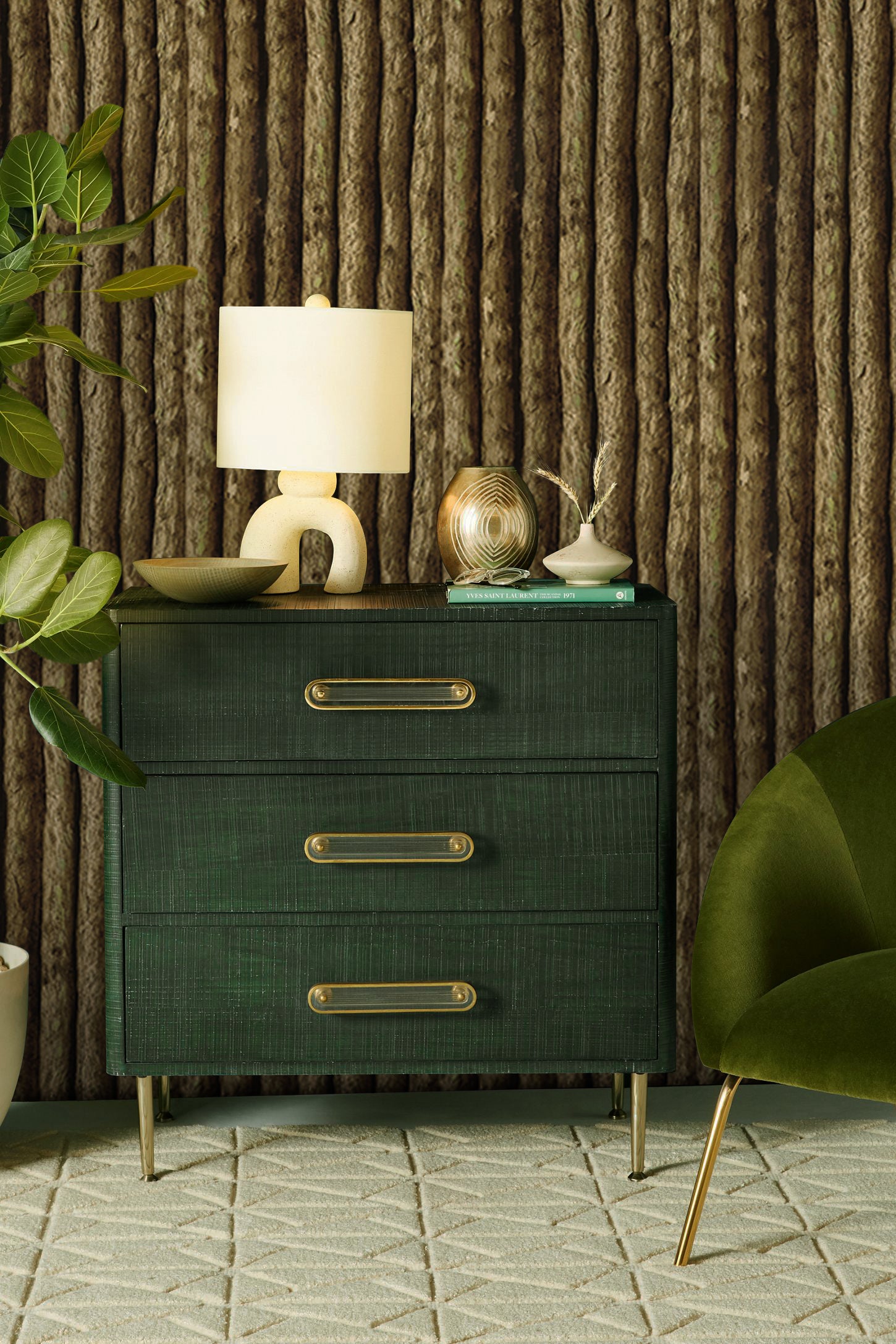 HaokHome Peel and Stick Wood Log Wallpaper Rustic Tree Bark Wall Mural Natural Forest Timber Pattern Removable Self Adhesive Vinyl Wallpaper for Cabin, Living Room, Accent Wall