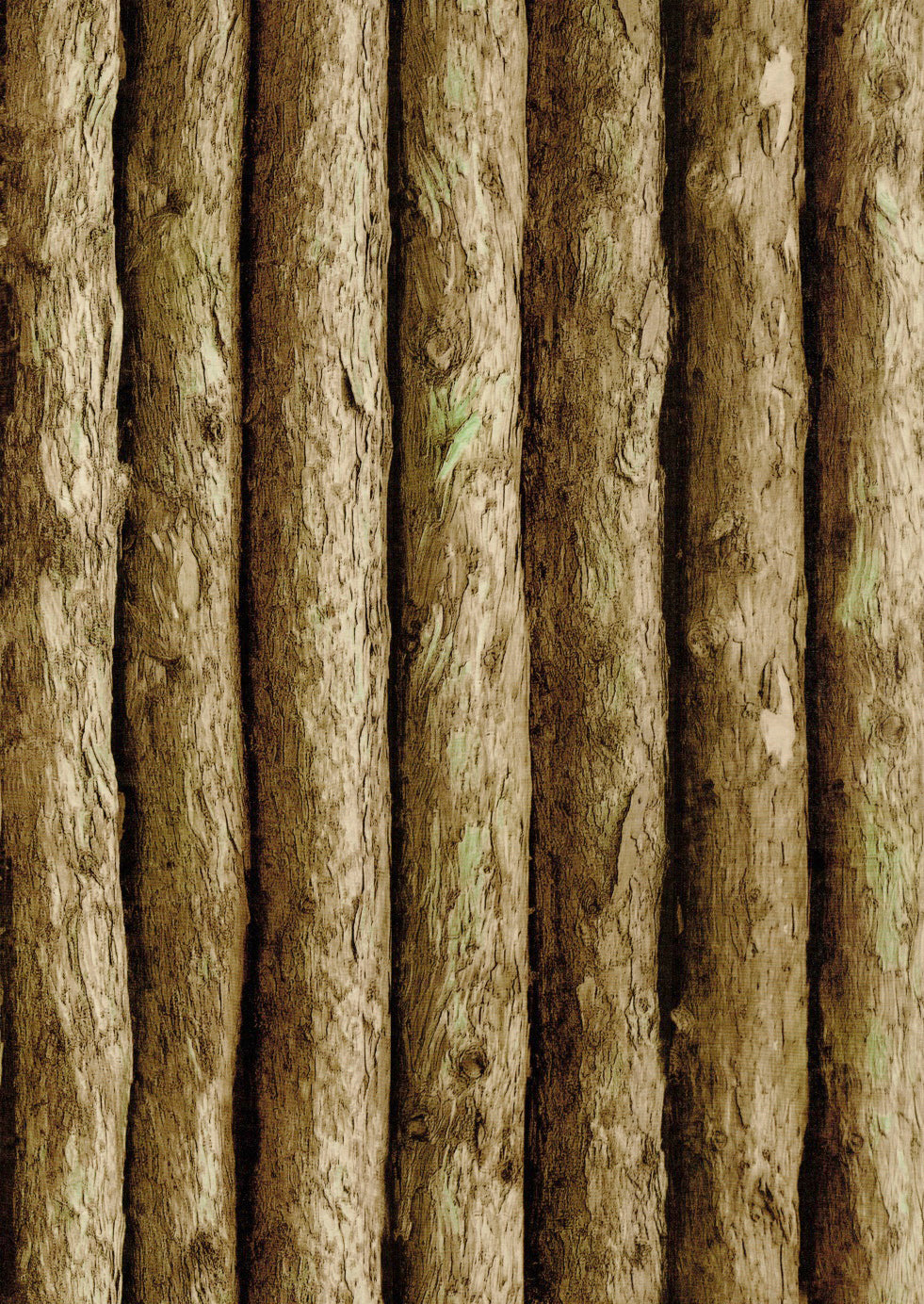 HaokHome Peel and Stick Wood Log Wallpaper Rustic Tree Bark Wall Mural Natural Forest Timber Pattern Removable Self Adhesive Vinyl Wallpaper for Cabin, Living Room, Accent Wall