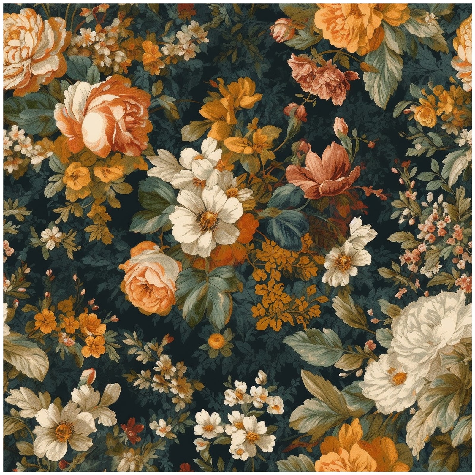 old house flower wallpaper
