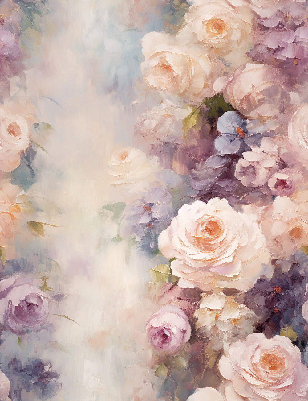 HaokHome Vintage Rose Garden Wallpaper Romantic Floral Art for Timeless Interiors