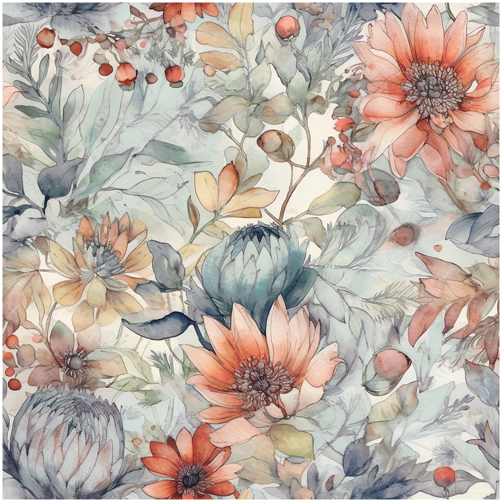 HaokHome Watercolor pink Floral Wallpaper Elegant Pastel Botanical Design for Home Décor