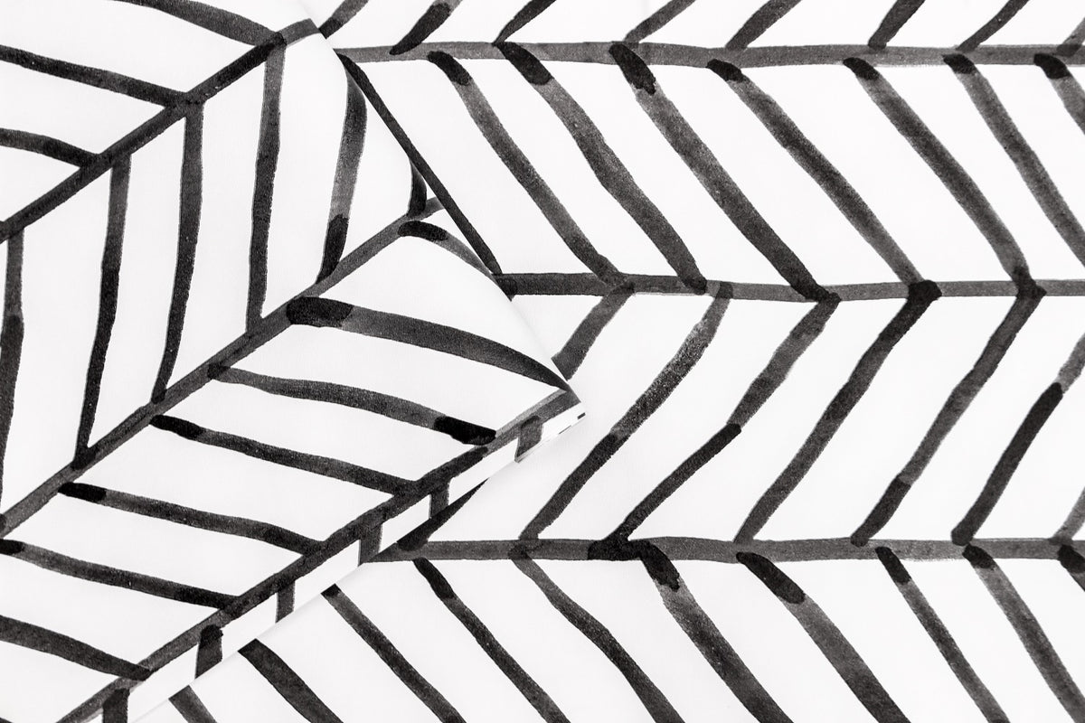 HaokHome herringbone wallpaper close-up, hand-drawn pattern texture detail