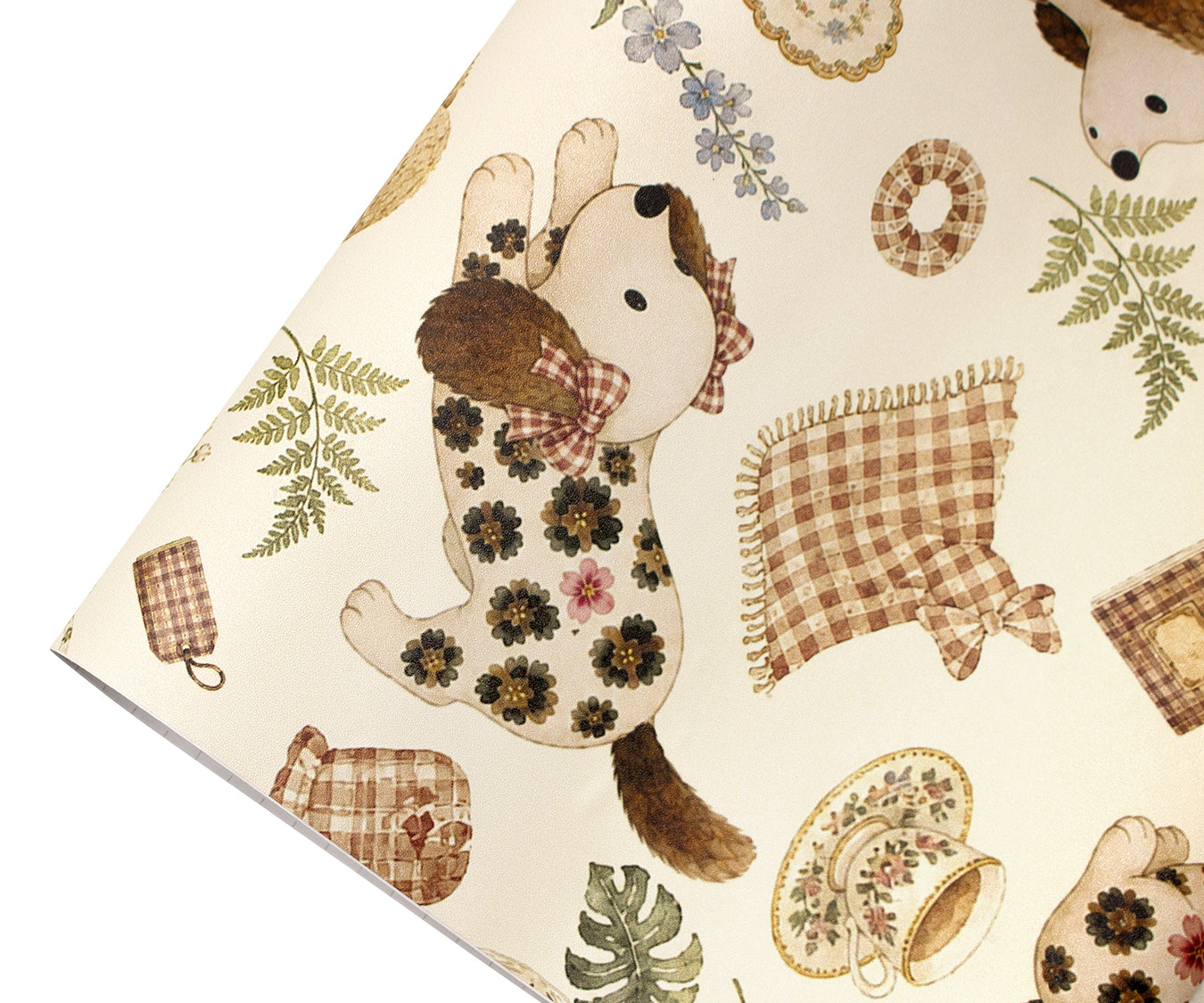 HaokHome Cottagecore Dachshund Dog Tea Party Peel and Stick Wallpaper