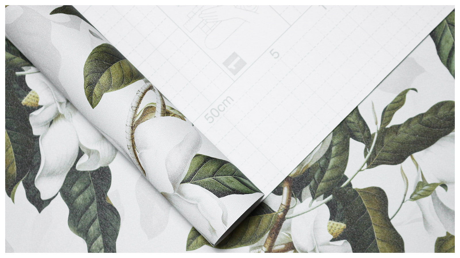 HaokHome Gardenia Floral Peel and Stick Wallpaper Vinyl Self Adhesive Mural