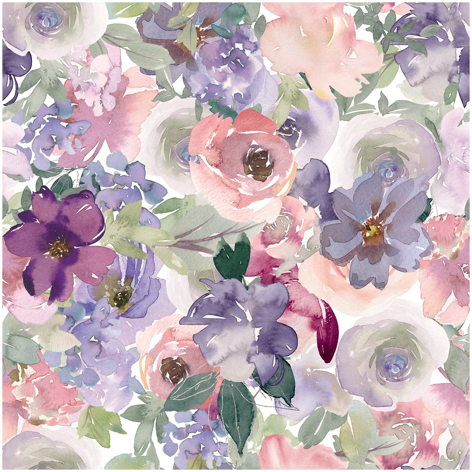 HaokHome 93328 Purple Pink Peony Floral Wallpaper Peel and Stick Wall Decor Bathroom