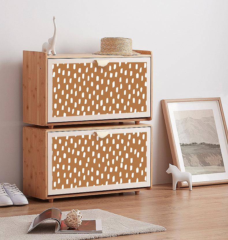 Caramel Brush Dot Wallpaper – Modern Boho Minimalist Print