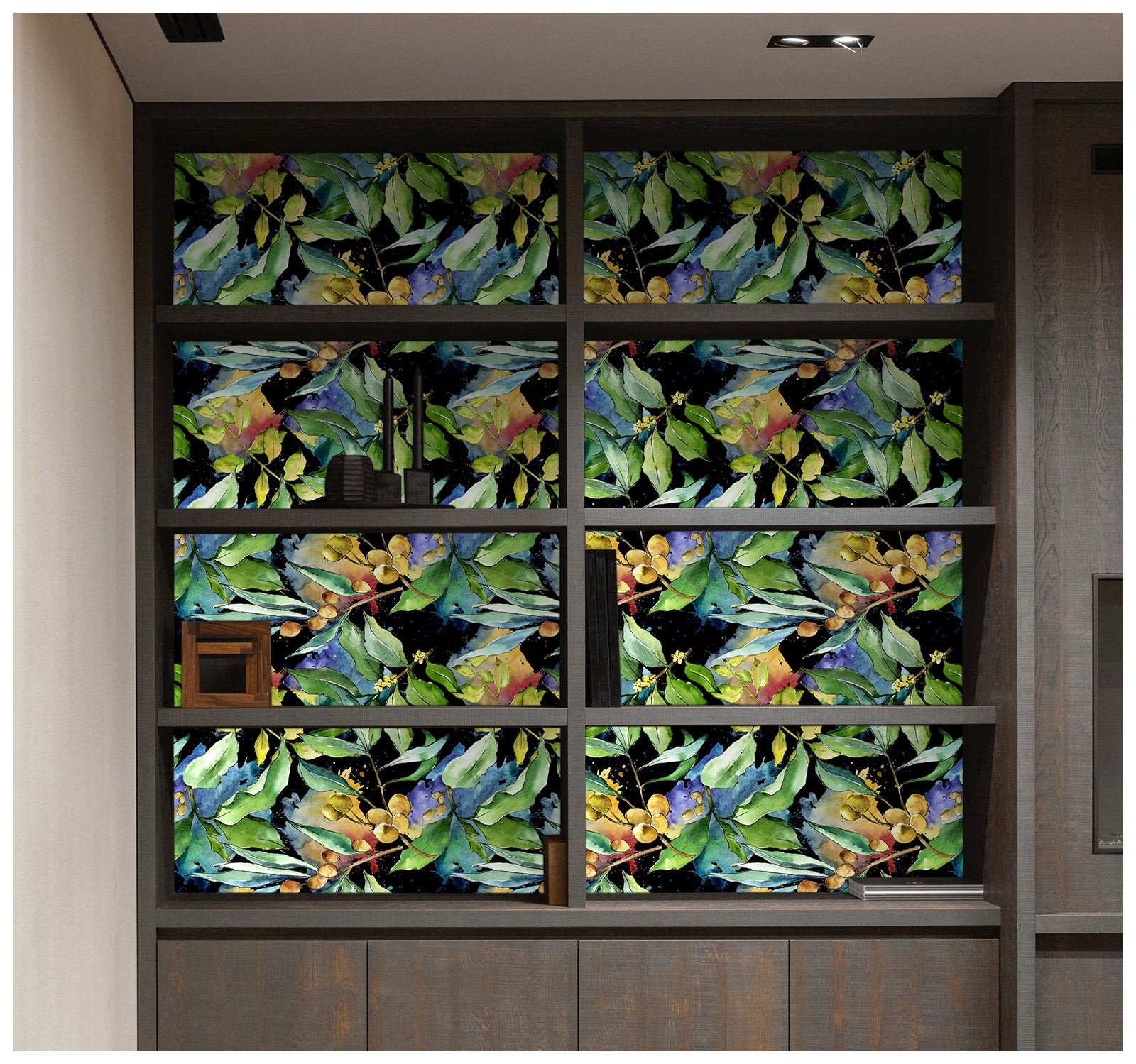 HaokHome 93147 Abstract Tropical Leaves Stick on Peel and Stick Wallpaper Removable Contactpaper