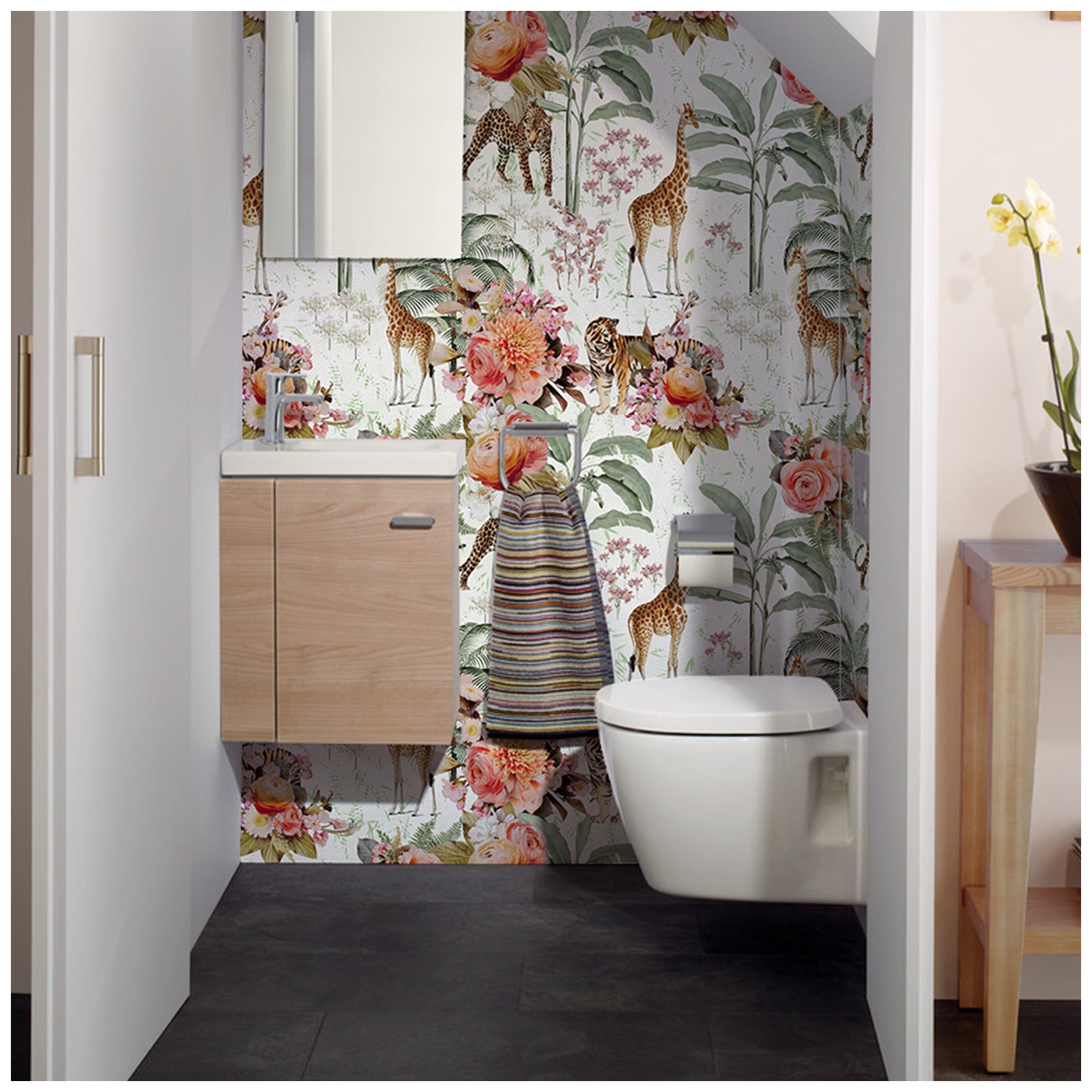 HaokHome 93243 Animal Forest Peel and Stick Wallpaper Removable Vinyl Self Adhesive DIY Decor