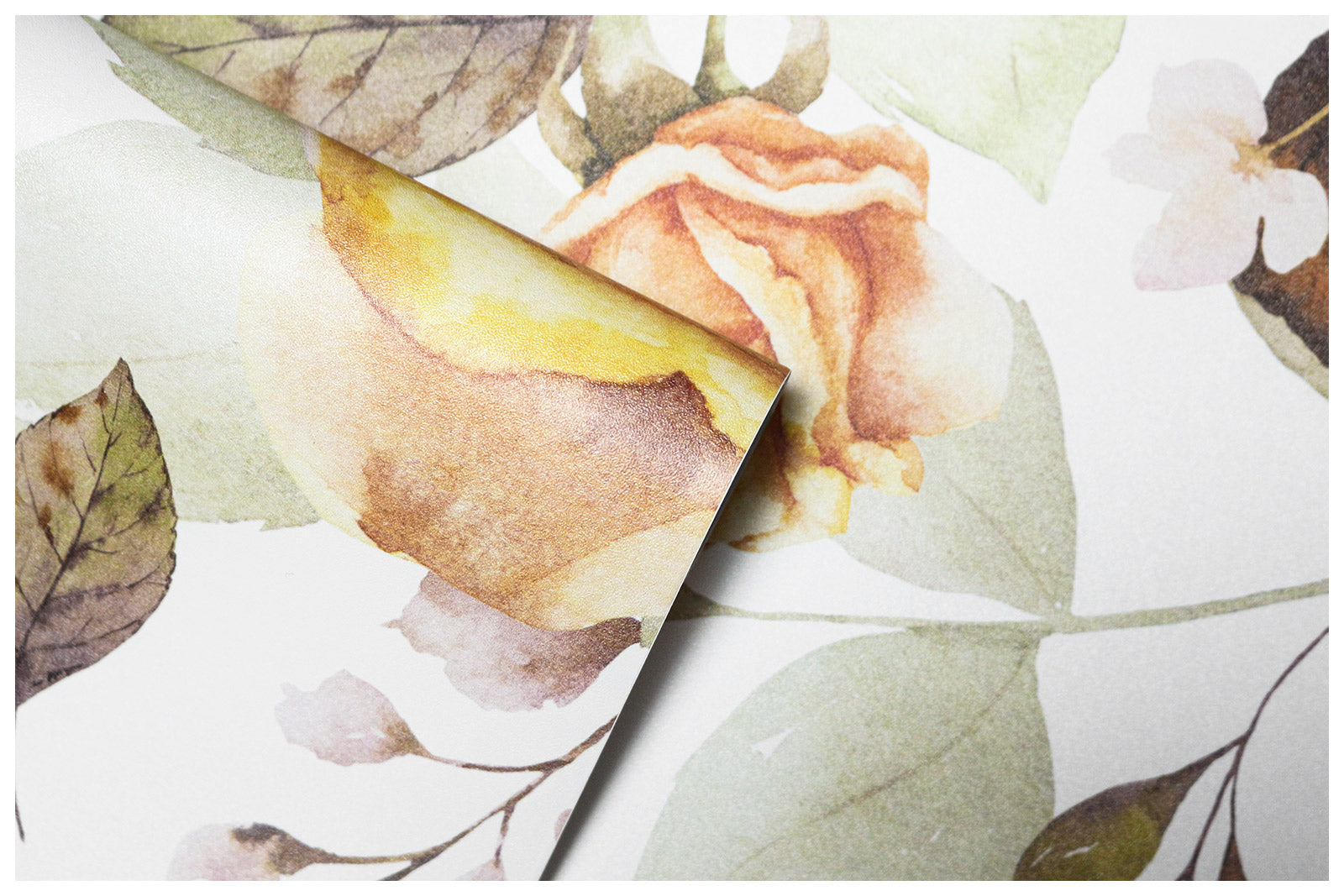 HaokHome 93160 Autumn Decor Peel and Stick Wallpaper Fallen Leaves Rose Contact Wallpaper