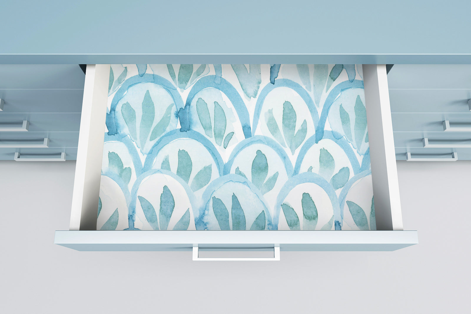 HaokHome 96110 Blue Abstract Wallpaper Peel and Stick Kitchen Desktop Art Deco Wallpaper