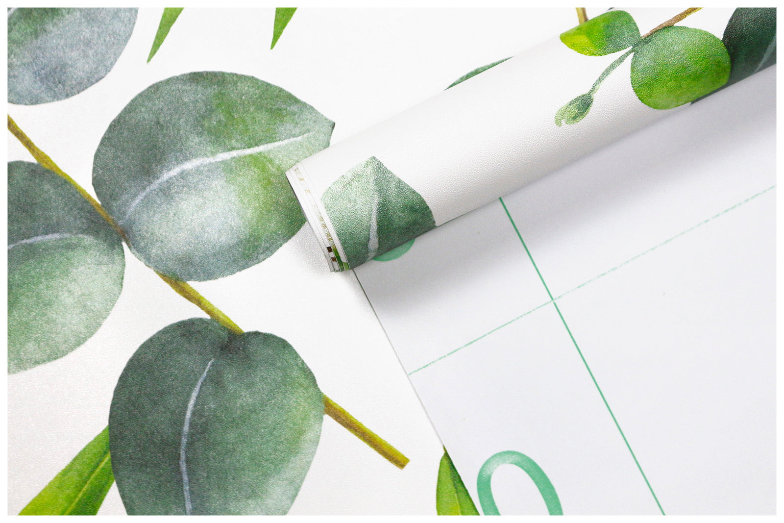 HaokHome 93112 Eucalyptus Leaf Peel and Stick Wallpaper Green Leaves Wall Contact Paper for Rooms Cabinets Shelf
