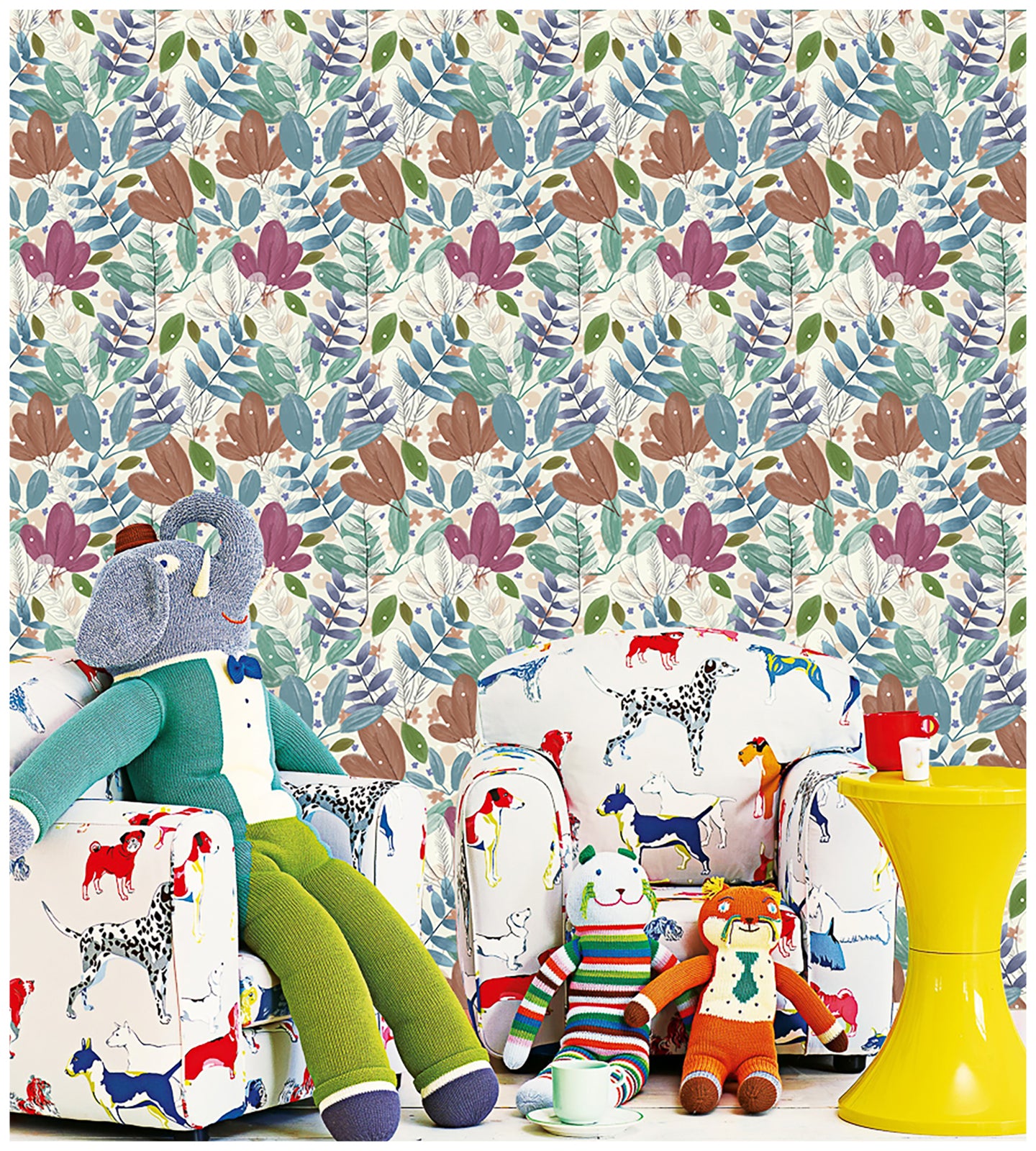 HaokHome 93059 Floral Leaf Peel and Stick Wallpaper Removable Vinyl Self Adhesive Home Decor