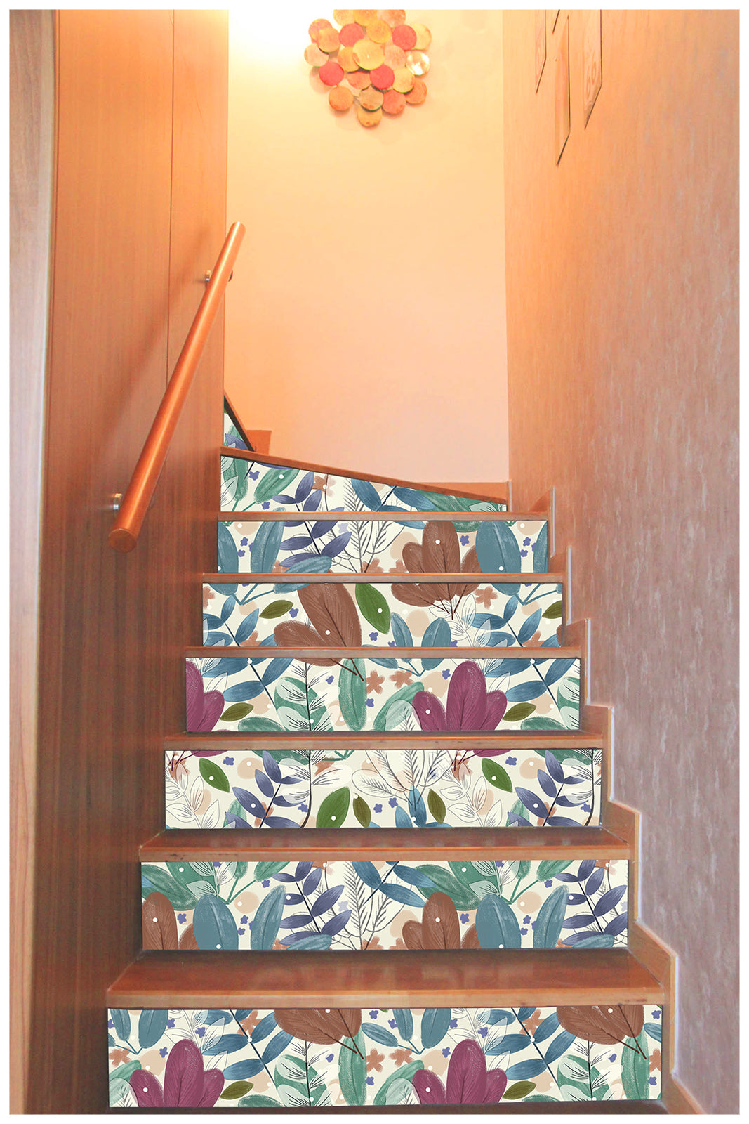 HaokHome 93059 Floral Leaf Peel and Stick Wallpaper Removable Vinyl Self Adhesive Home Decor