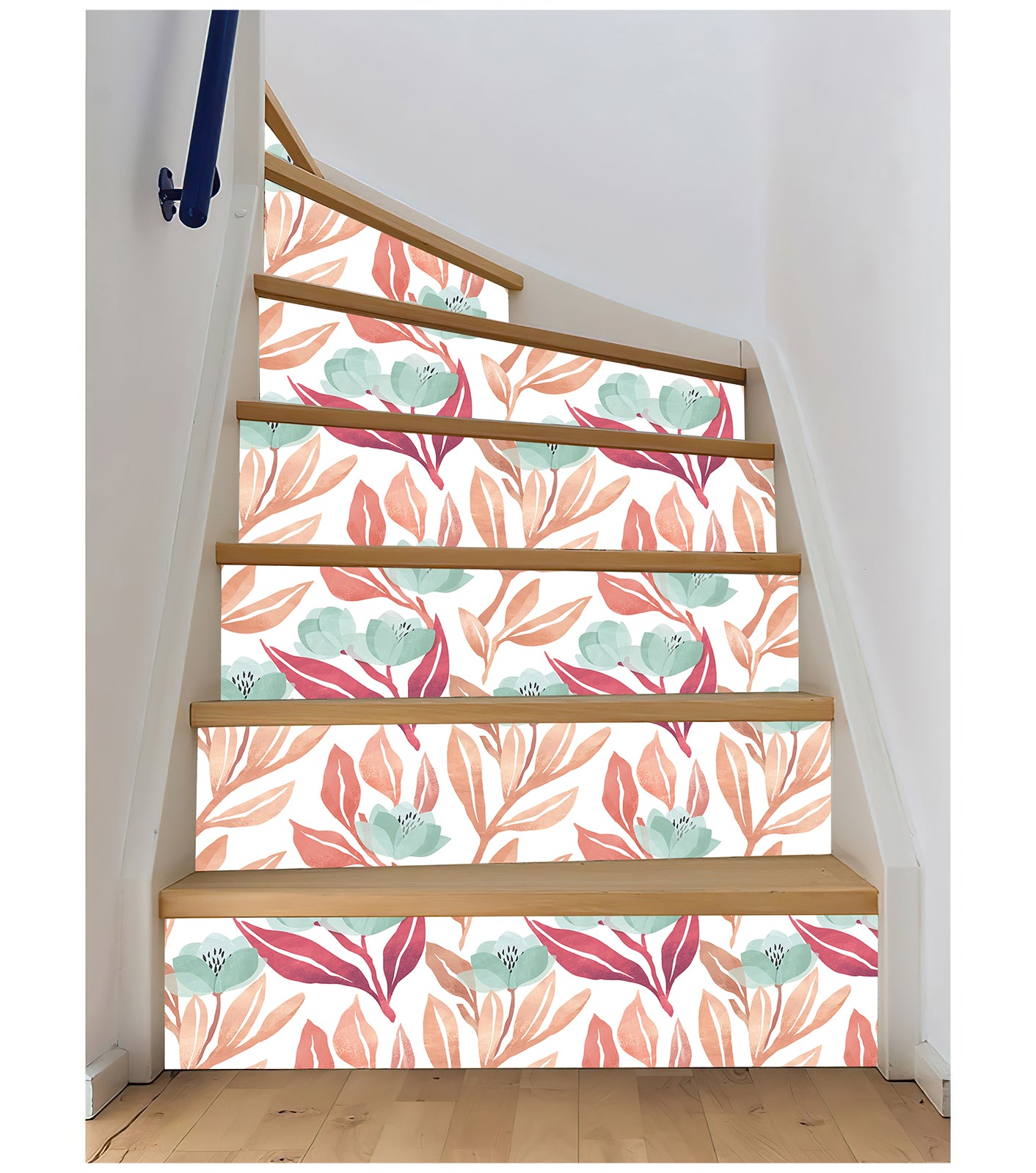 HaokHome 93109 Floral Leaves Peel and Stick Wallpaper Home Wall Removable Wall Decorations