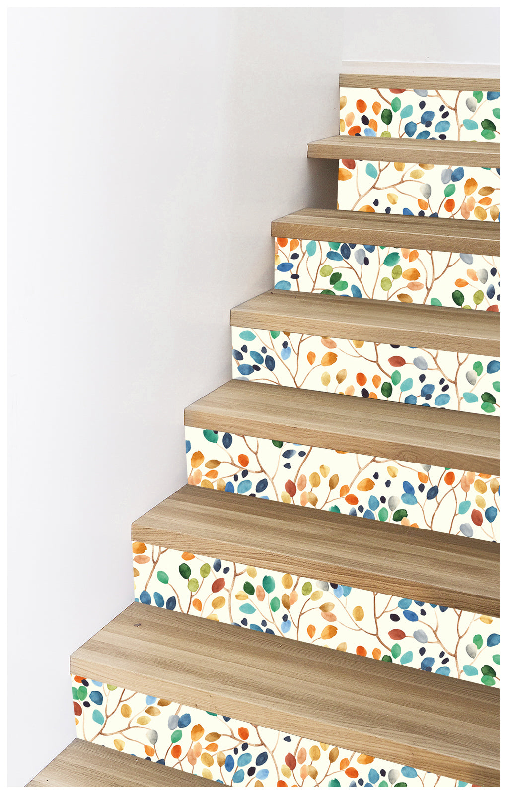 Floral Peel and Stick Wallpaper Colorful Forest Leaf Beige Removable Contact Paper for Walls