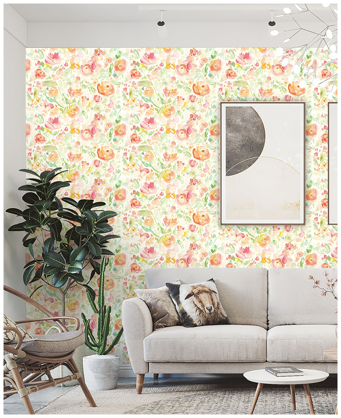 HaokHome 93062 Floral Peel and Stick Wallpaper Removable Vinyl Self Adhesive Home Deco