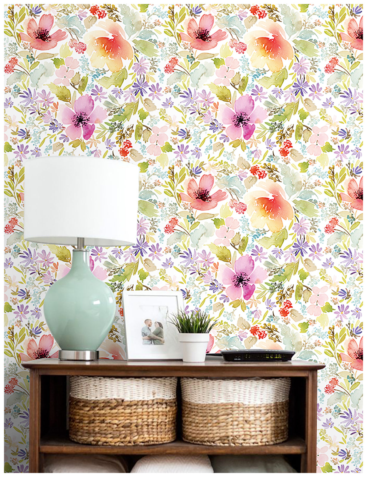 HaokHome 93066 Floral Peel and Stick Wallpaper Removable Vinyl Self Adhesive for Home Decor