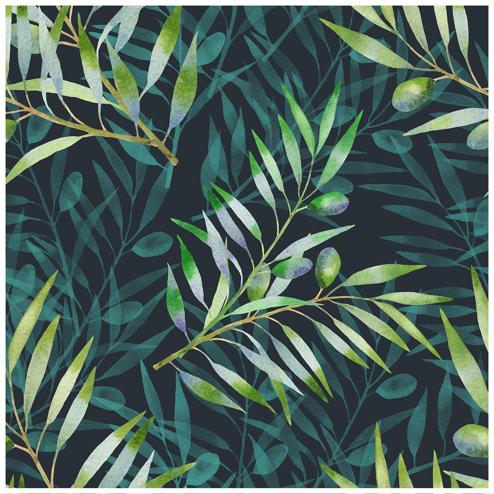 HaokHome 93138 Forest Leaves Peel and Stick Wallpaper Removable Stick on Home Decor