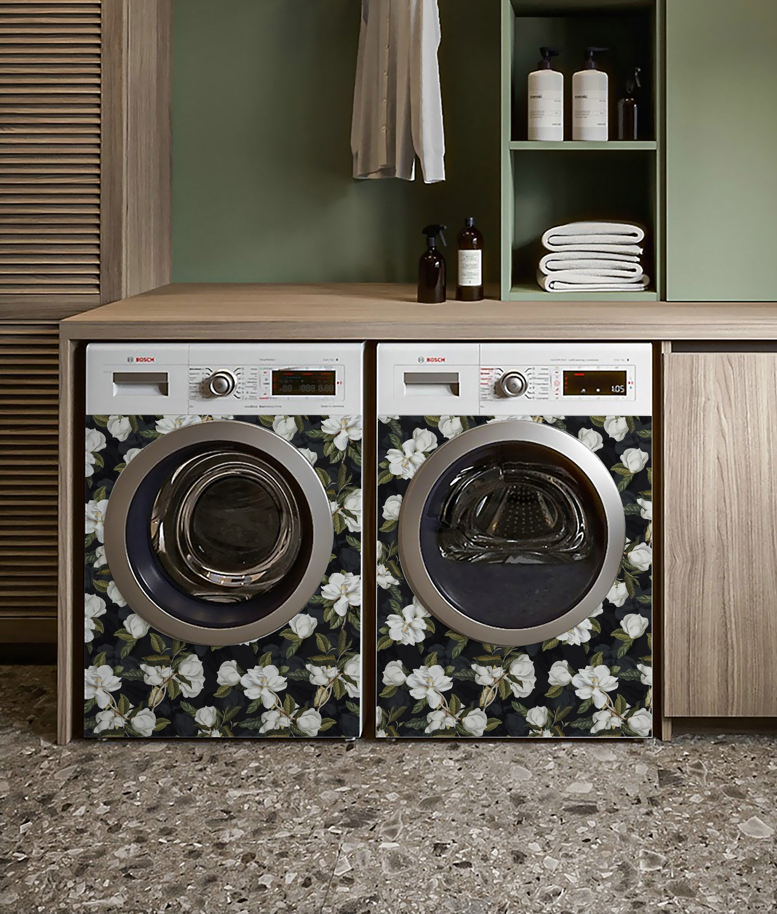 HaokHome 93169-1 Gardenia Floral Peel and Stick Wallpaper Removable Vinyl Self Adhesive Mural Wallpaper