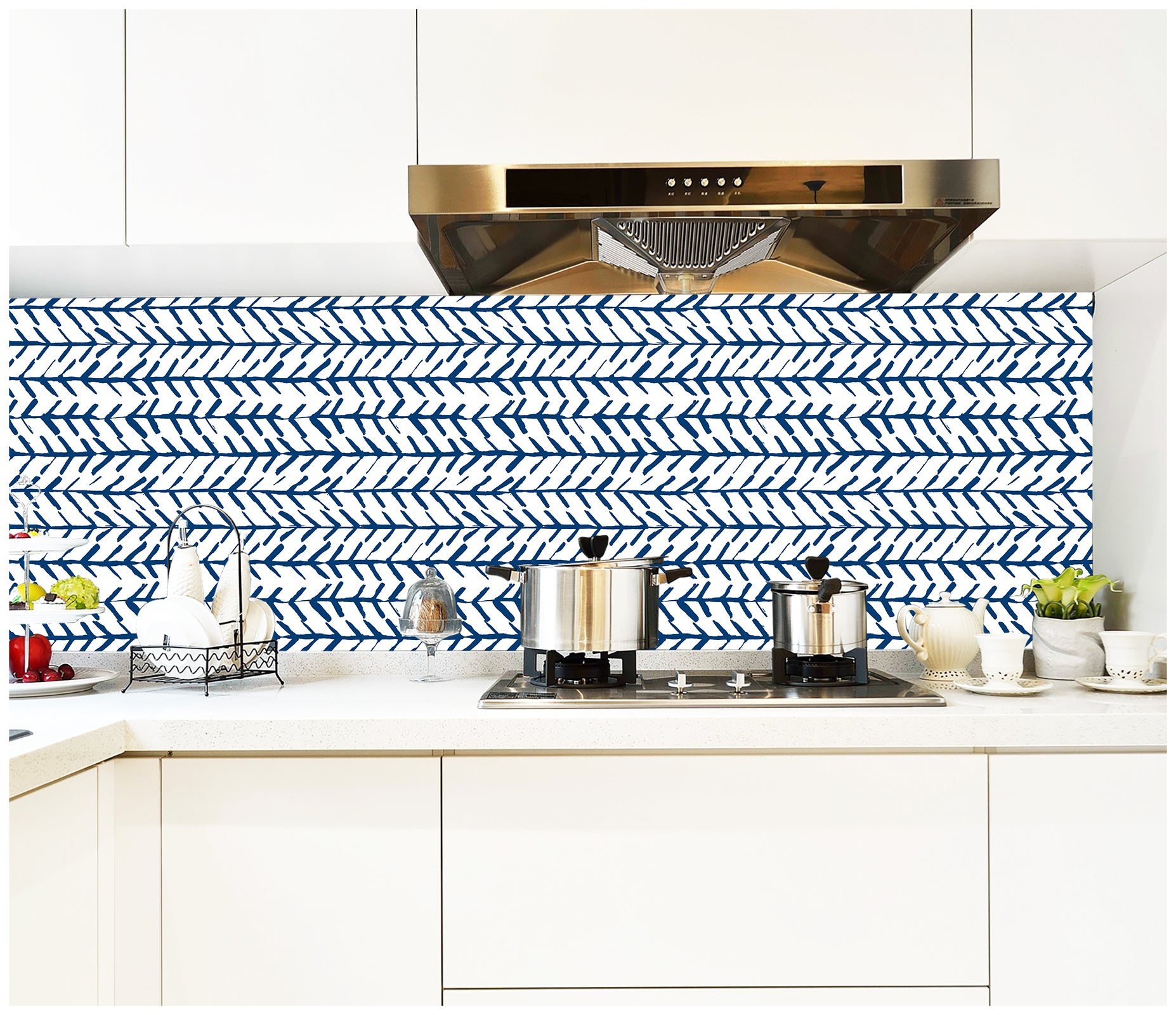 Indigo Geometric Wall Paper Peel and Stick Contact Paper for Cabinets Navy Blue Minimalist Removable Wall Paper