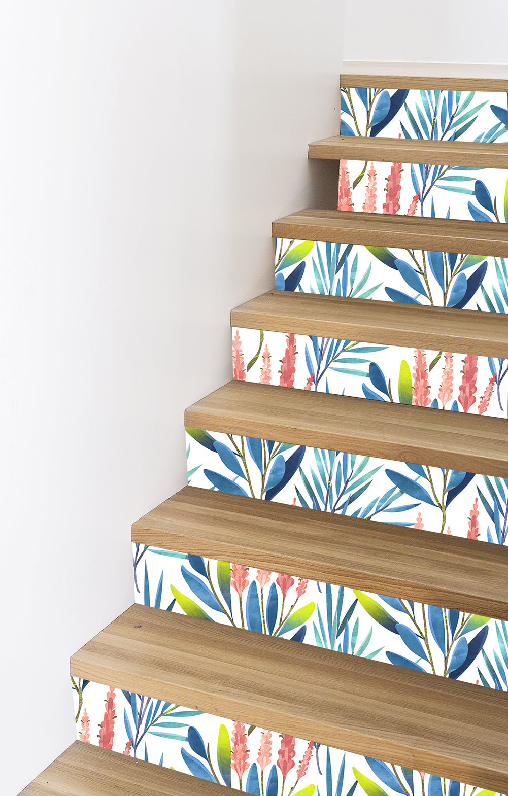 HaokHome 93028 Leaf Floral Peel and Stick Wallpaper Watercolor Flowers Removable Shelf Liner Contact Paper for Bedroom Bathroom