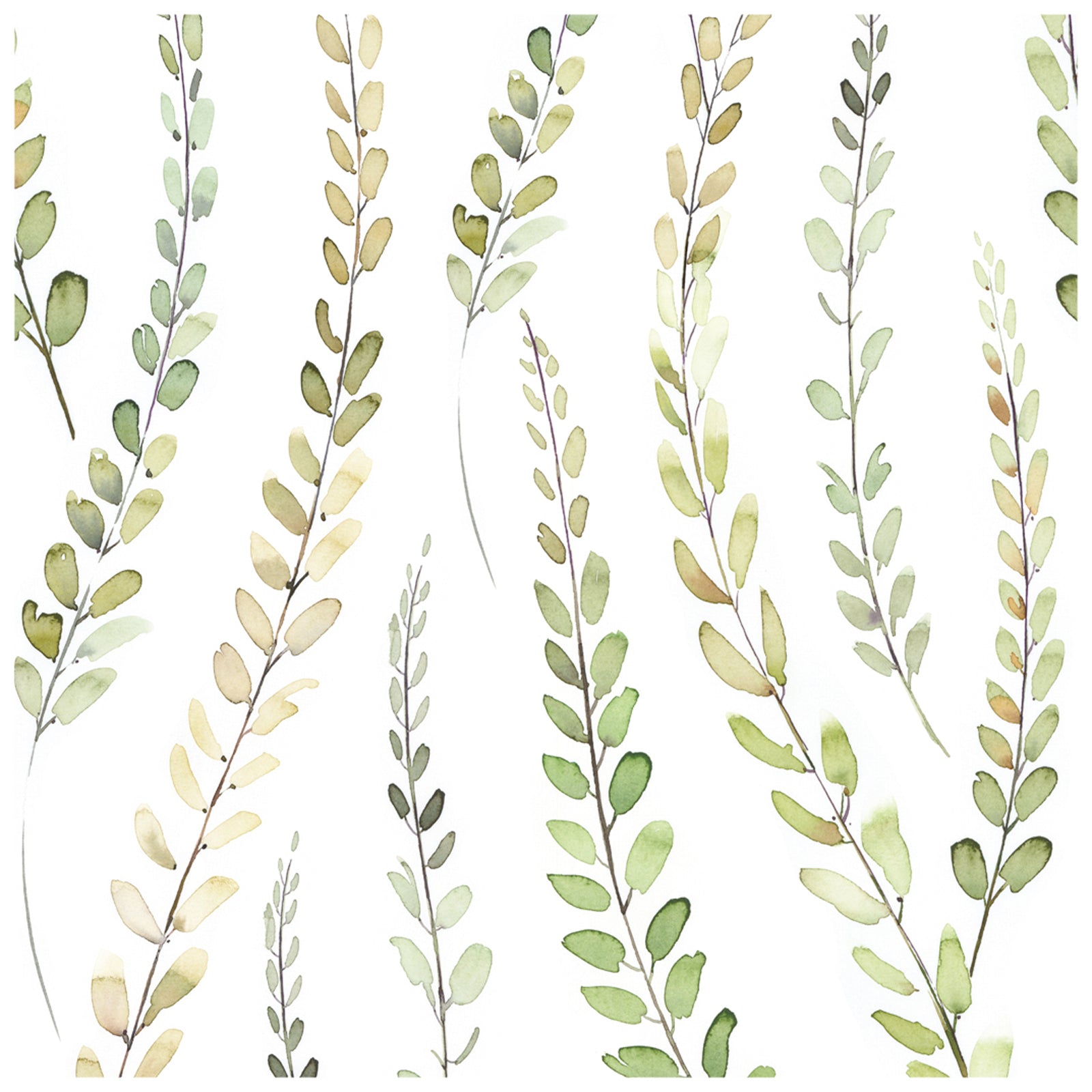 HaokHome 93041 Leaf Peel and Stick Wallpaper Green White Yellow Season Leaves Wall Boho Wall Contact Paper Mural for Home Nursery Decor