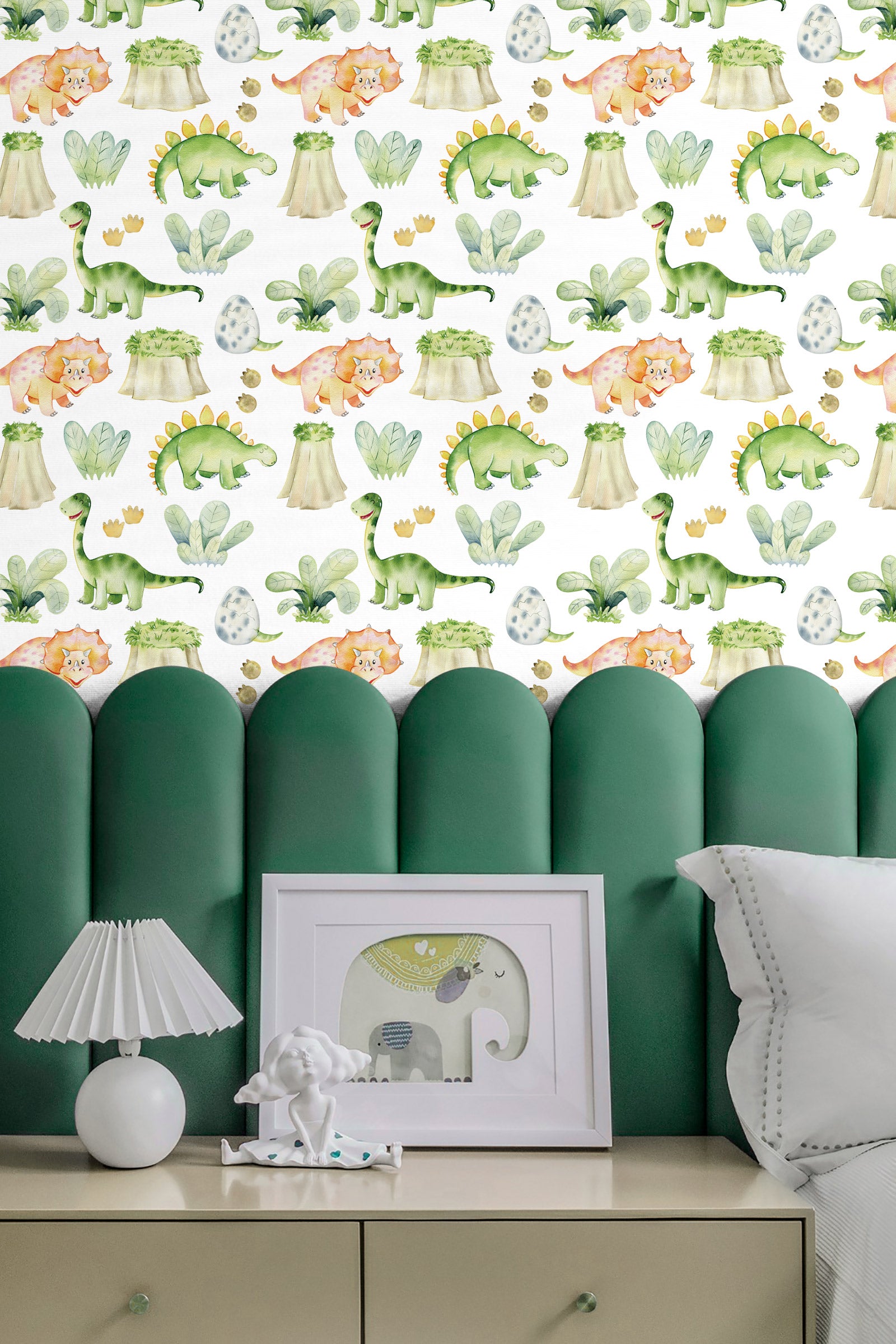 Peel and Stick Wallpaper Cartoon Dinosaur Wall Paper Sticker for Kids Removable Contact Paper DIY Decorations