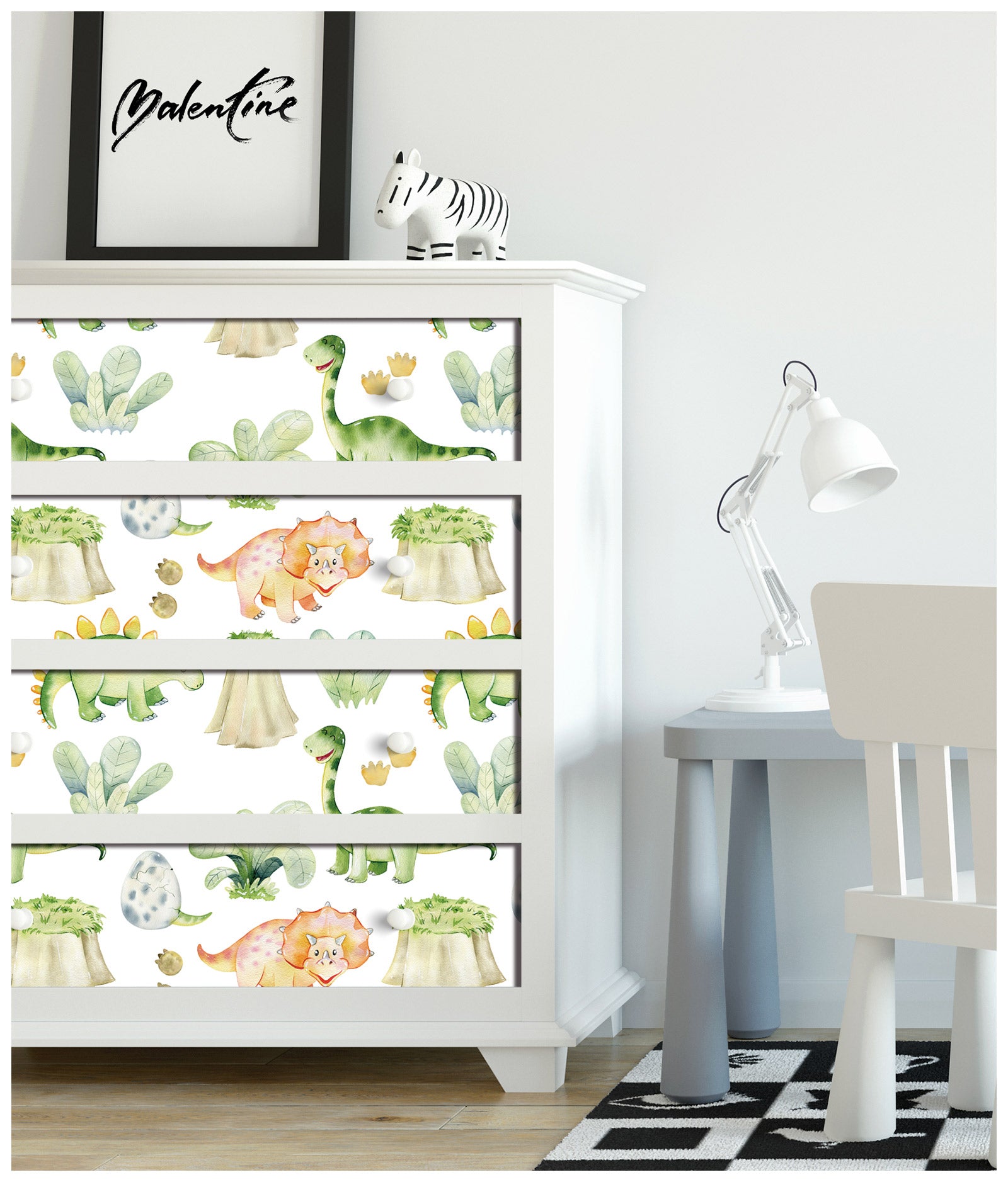 Peel and Stick Wallpaper Cartoon Dinosaur Wall Paper Sticker for Kids Removable Contact Paper DIY Decorations