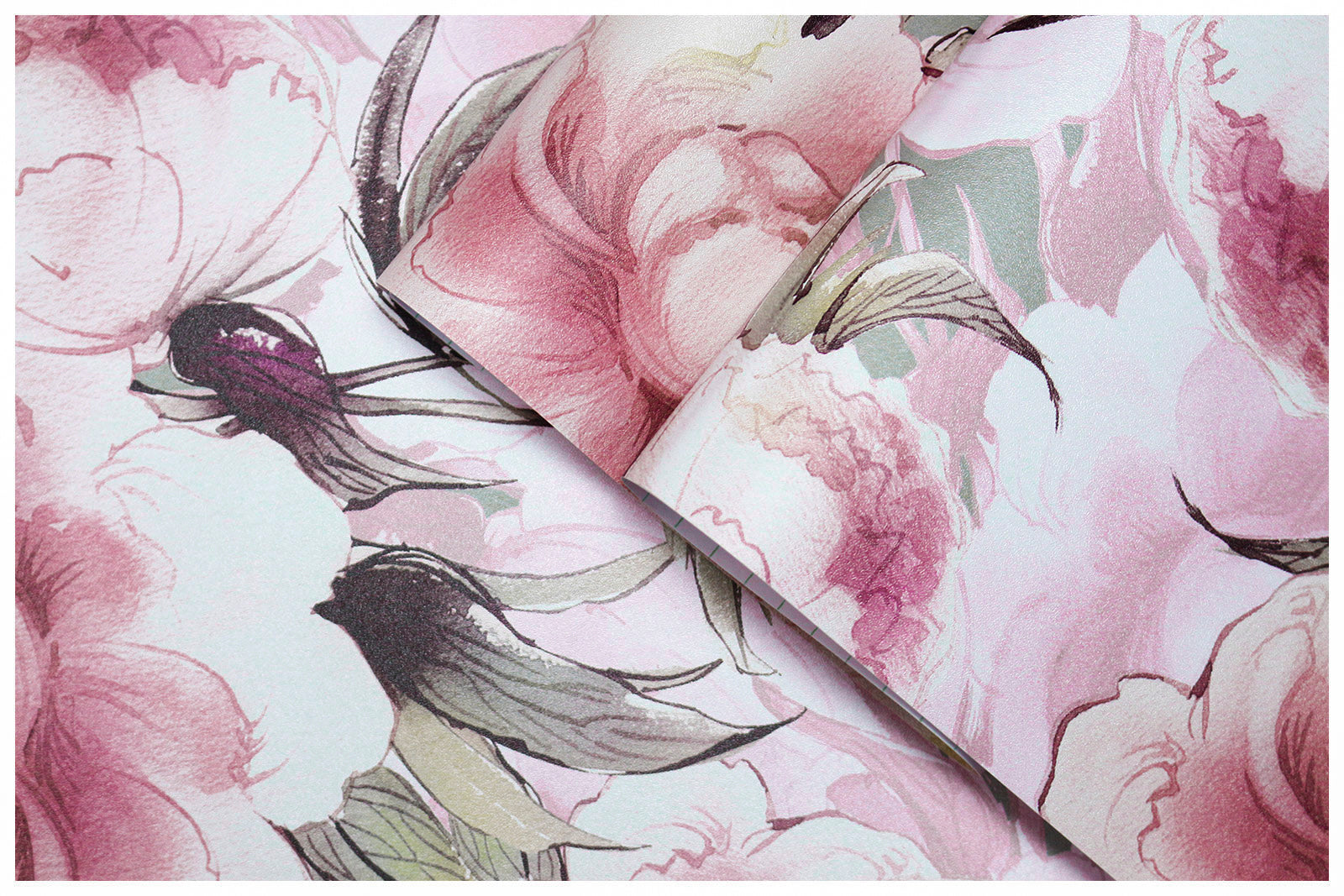 HaokHome 93154 Peonies Floral Peel and Stick Wallpaper Removable Home Decor Vinyl ContactPaper