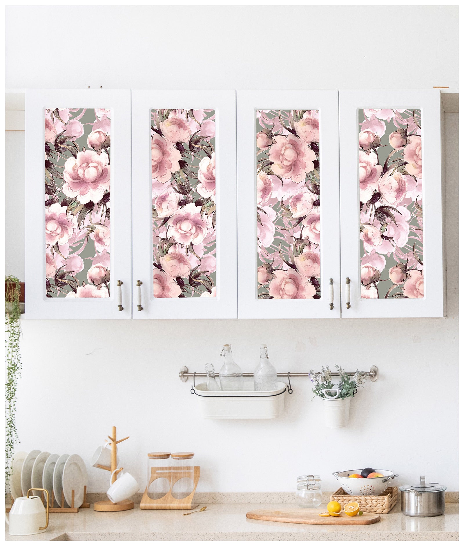HaokHome 93154 Peonies Floral Peel and Stick Wallpaper Removable Home Decor Vinyl ContactPaper