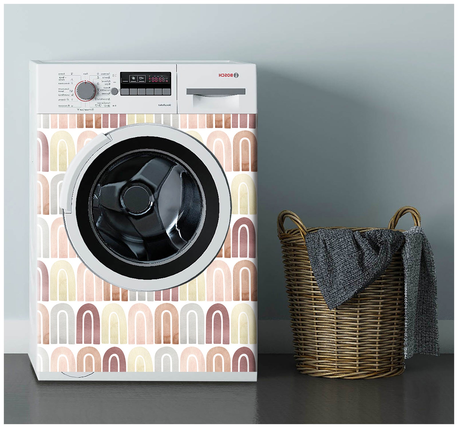 HaokHome 96074 Rainbow Wallpaper Peel and Stick Wallpaper Removable for Kids Nursery Wallpaper